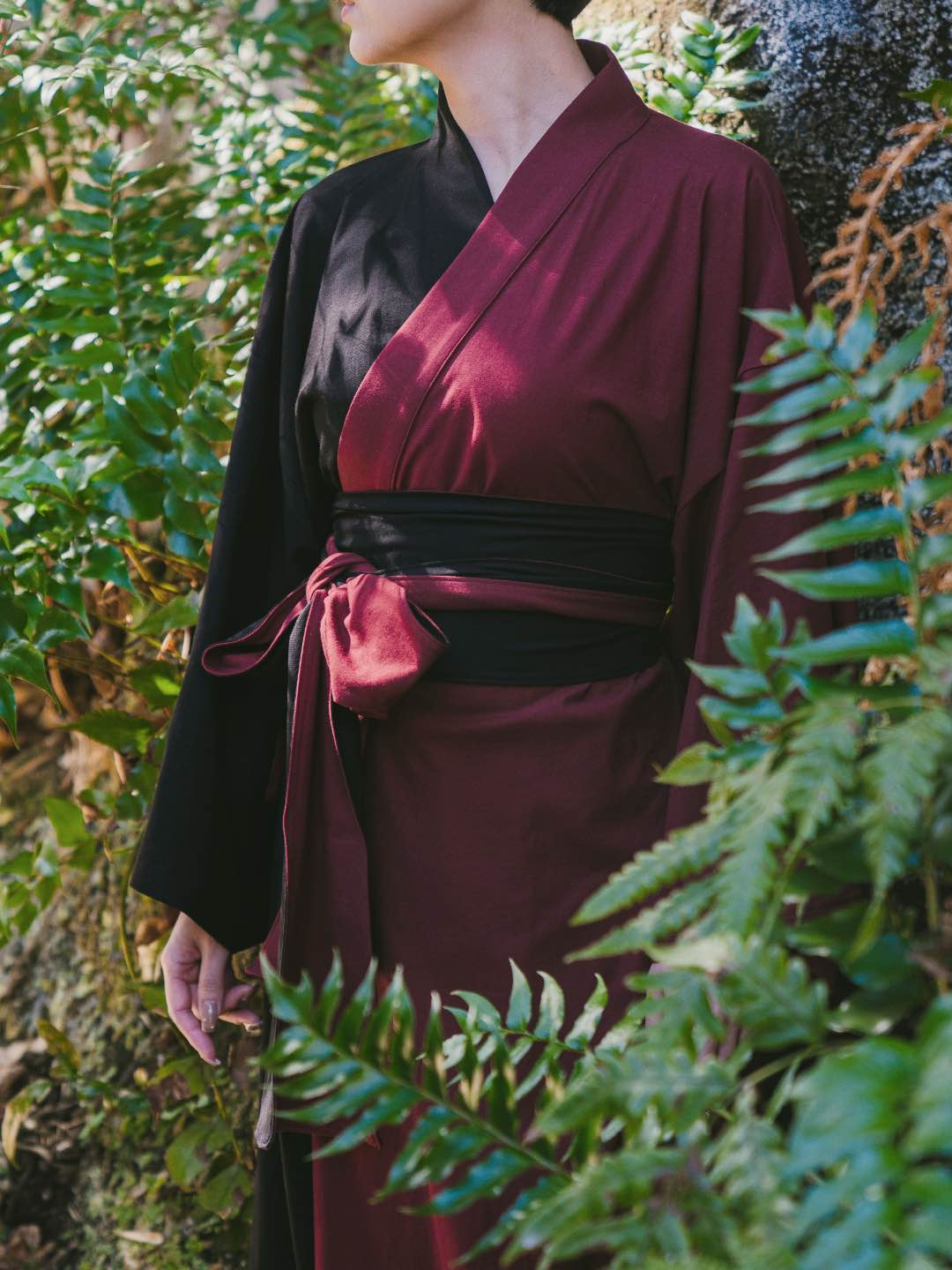 【予約販売】YUKATA.涼  Bicolor (Black × Garnet) Women