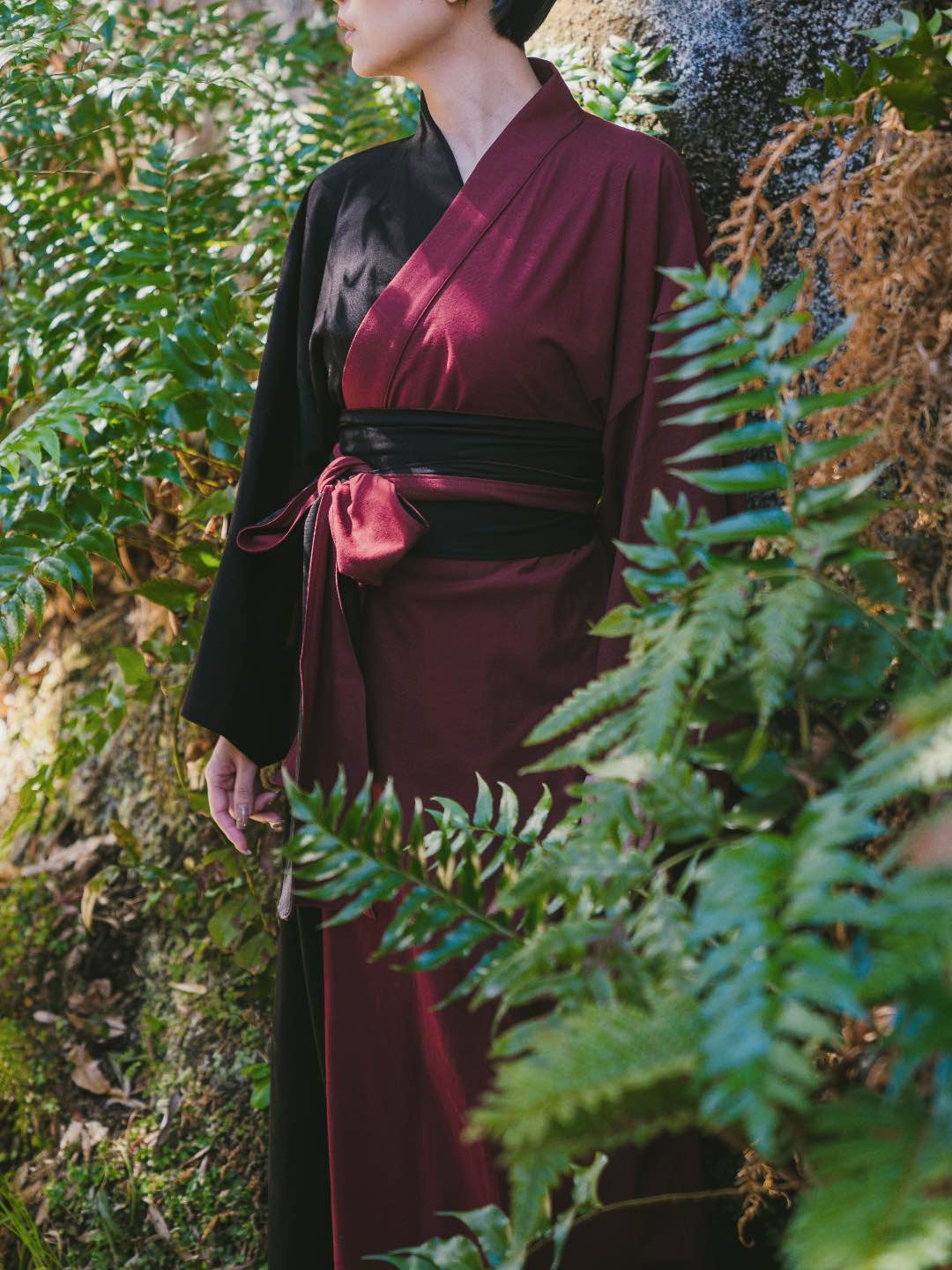 【予約販売】YUKATA.涼  Bicolor (Black × Garnet) Women
