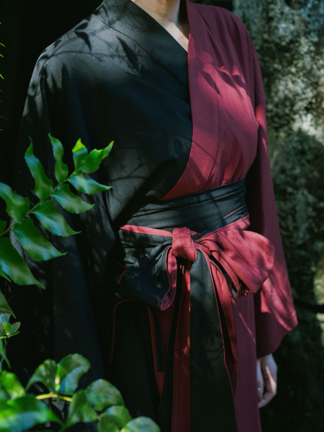 【予約販売】YUKATA.涼  Bicolor (Black × Garnet) Women