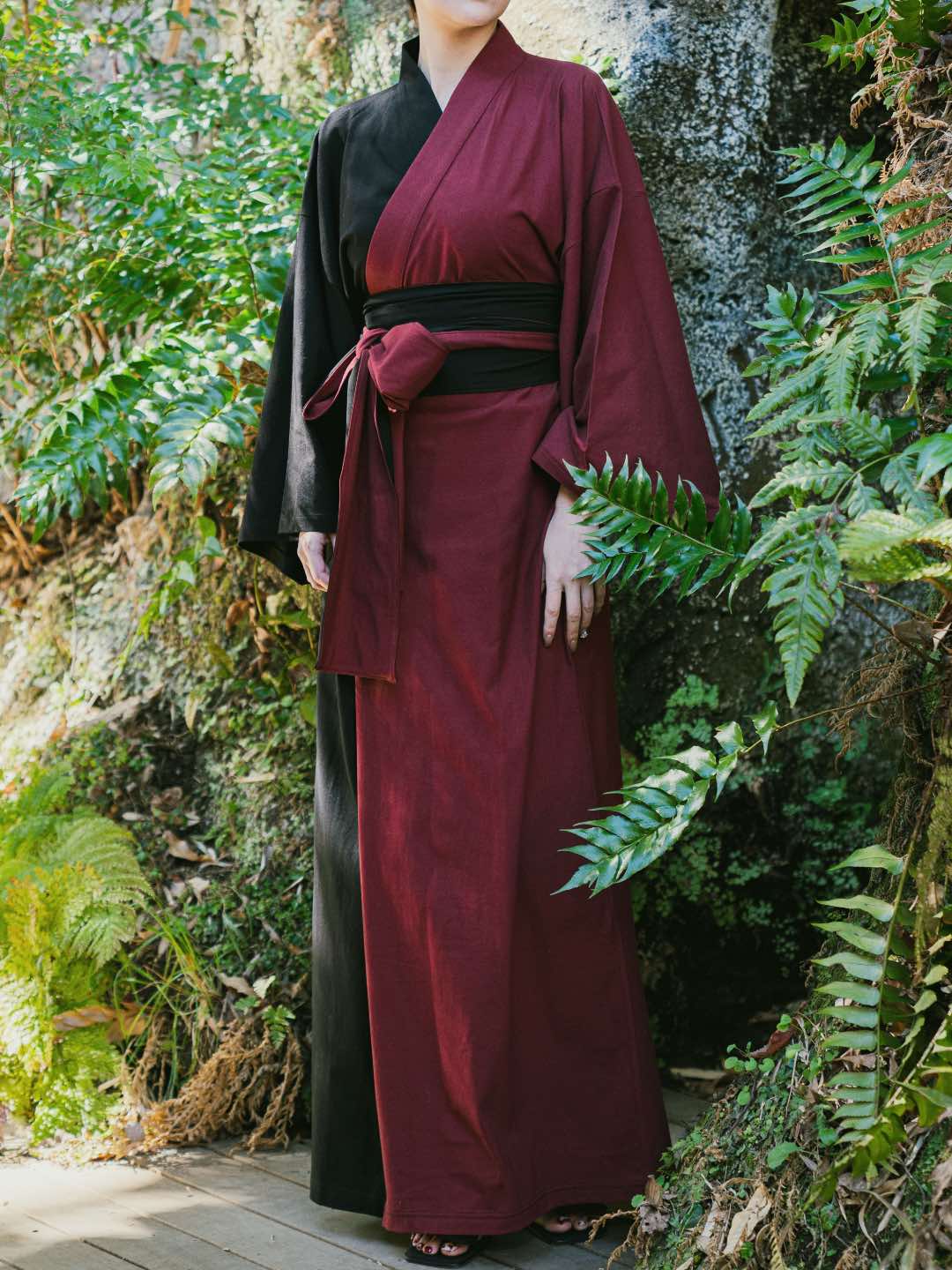 【予約販売】YUKATA.涼  Bicolor (Black × Garnet) Women
