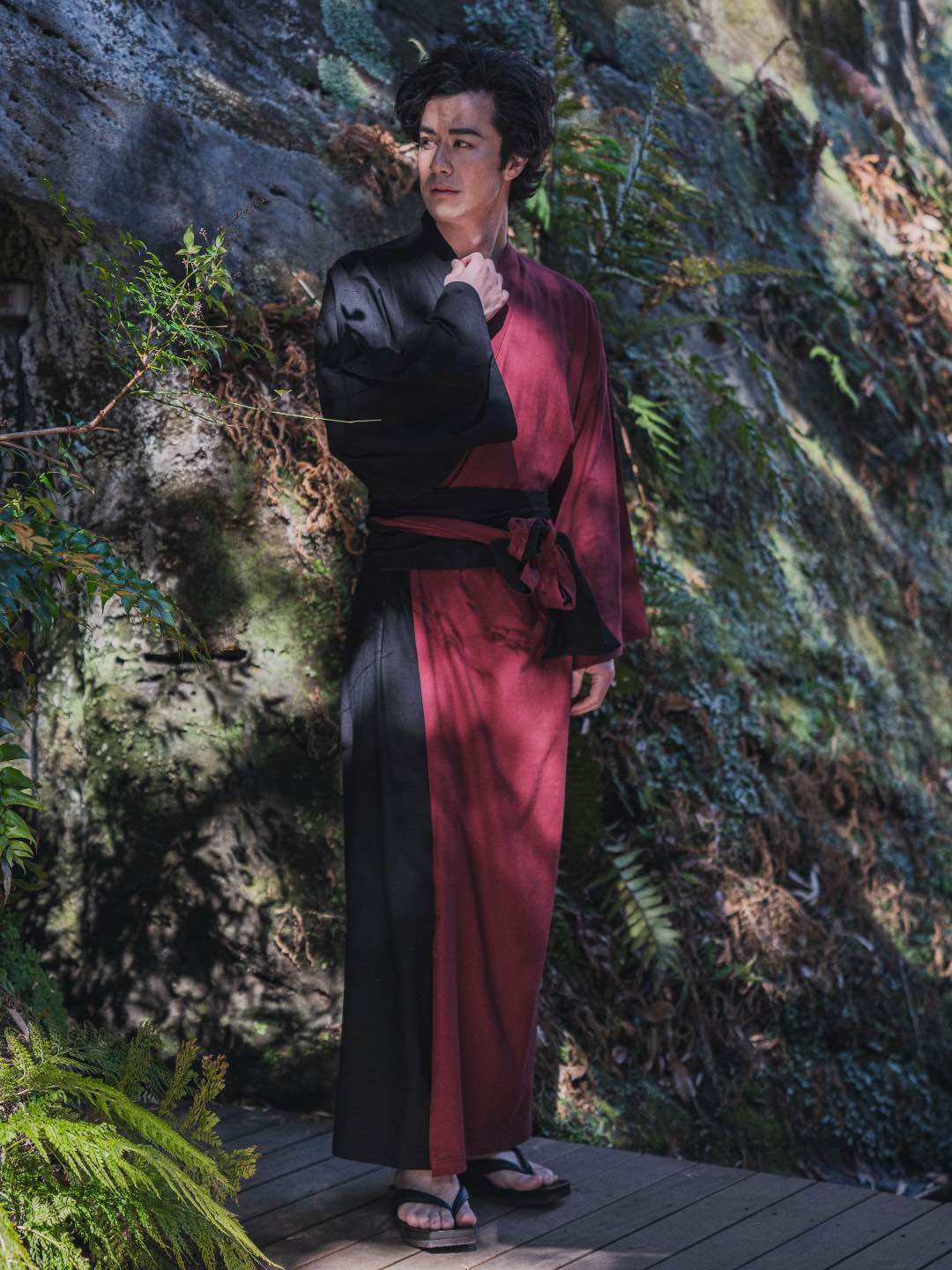 【予約販売】YUKATA.涼  Bicolor (Black × Garnet) Women