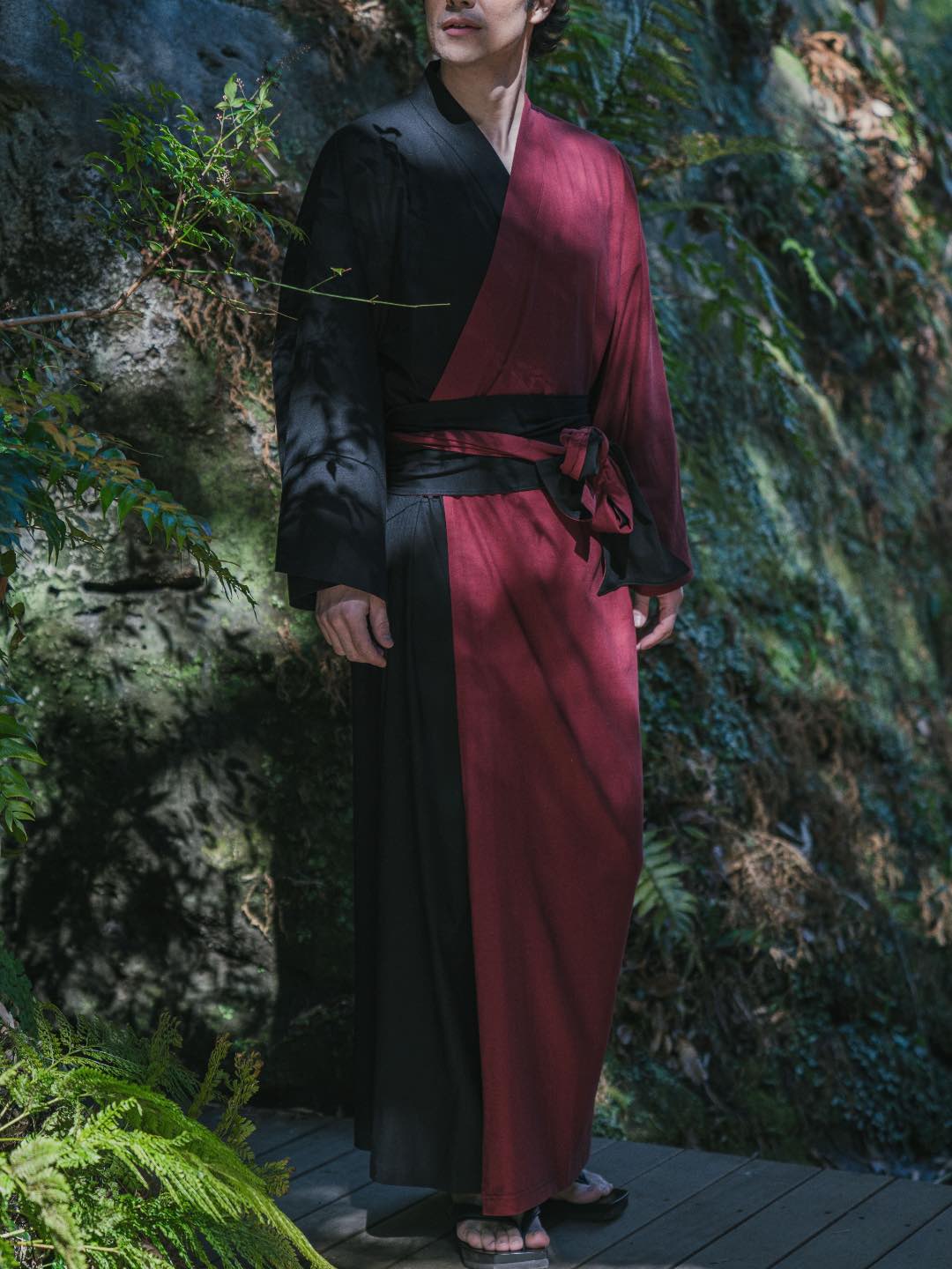 【予約販売】YUKATA.涼  Bicolor (Black × Garnet) Women