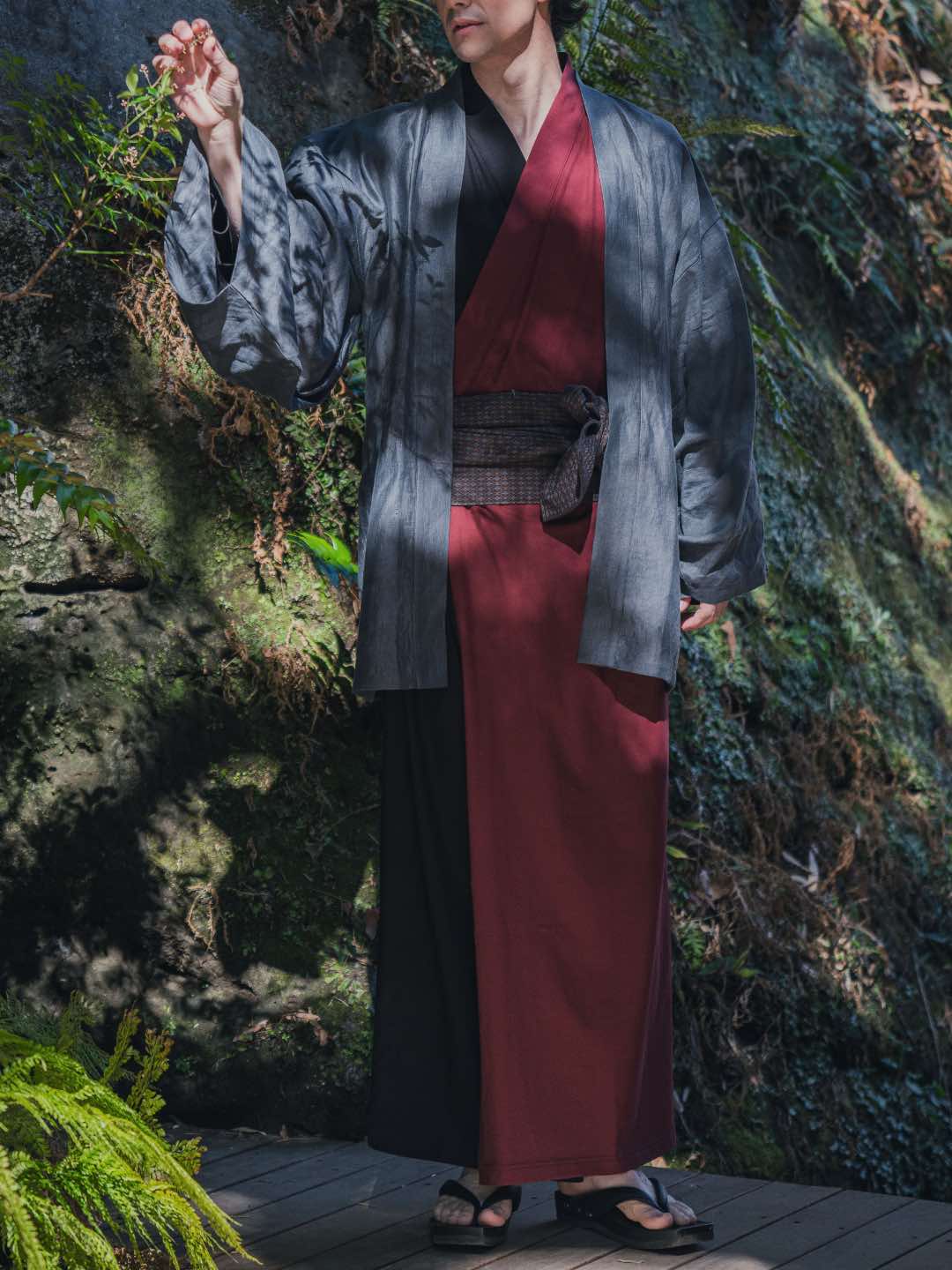 【予約販売】YUKATA.涼  Bicolor (Black × Garnet) Women