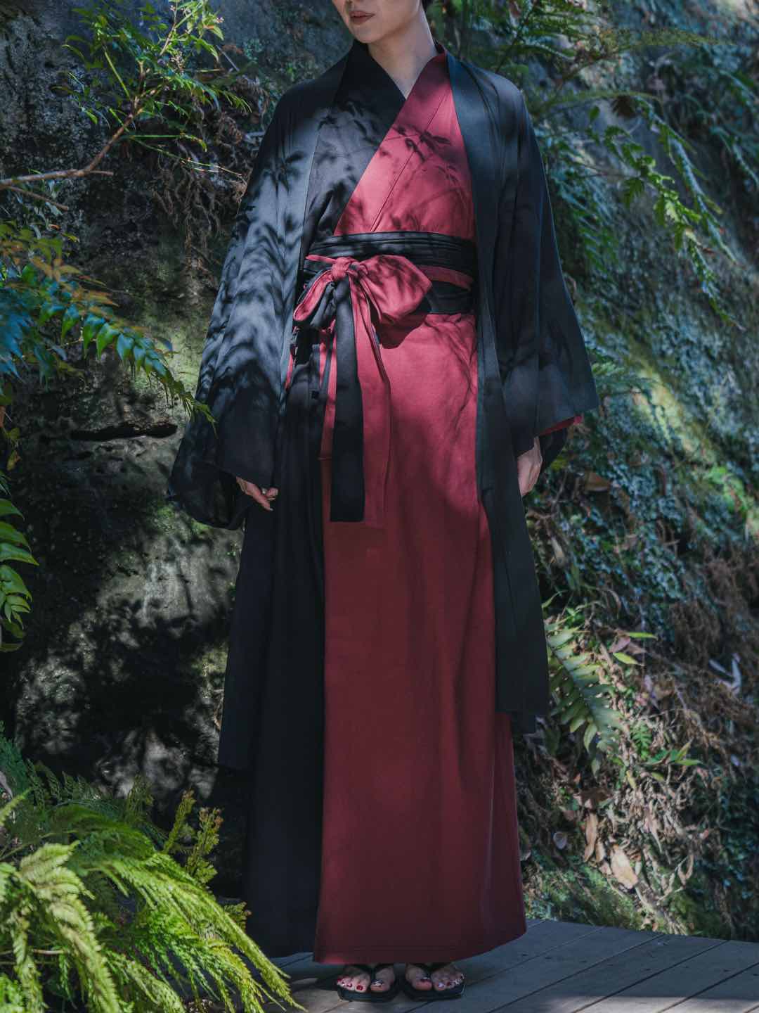 【予約販売】YUKATA.涼  Bicolor (Black × Garnet) Women