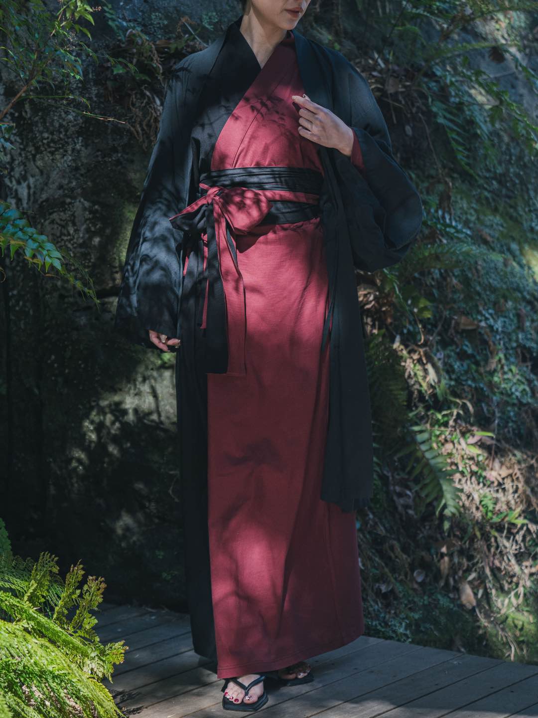 【予約販売】YUKATA.涼  Bicolor (Black × Garnet) Women