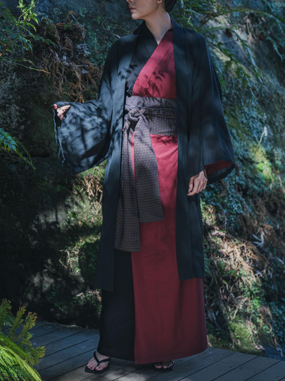 【予約販売】YUKATA.涼  Bicolor (Black × Garnet) Women