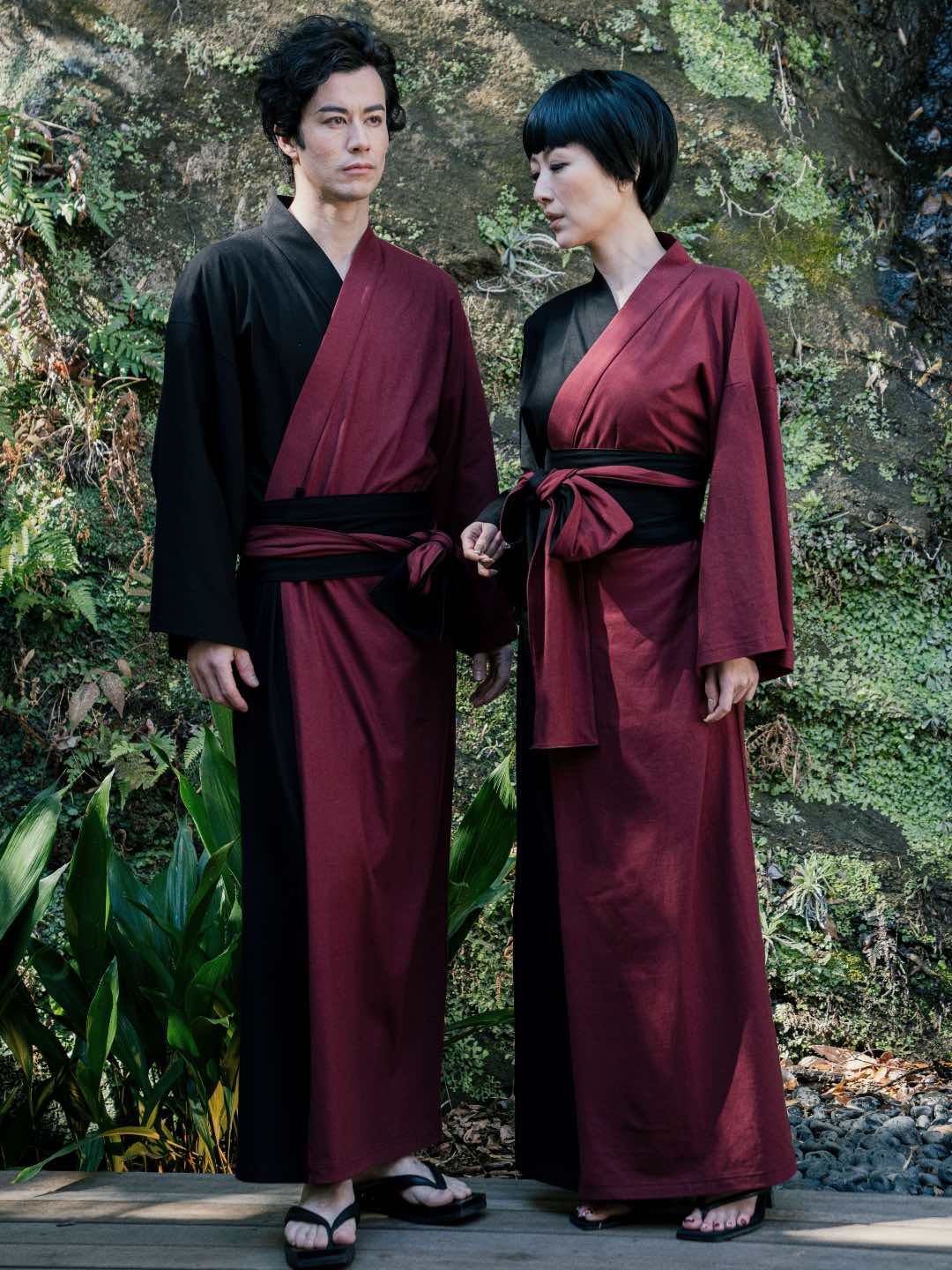 【予約販売】YUKATA.涼  Bicolor (Black × Garnet) Women