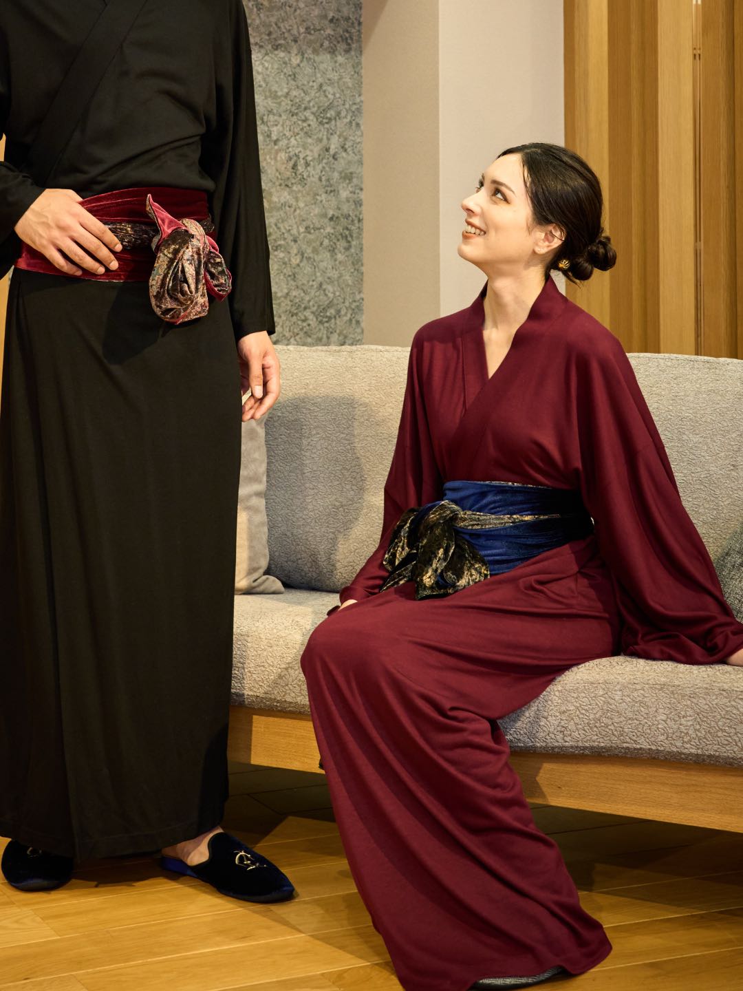 
                  
                    Yukata Roomwear Premium-Burgundy-
                  
                