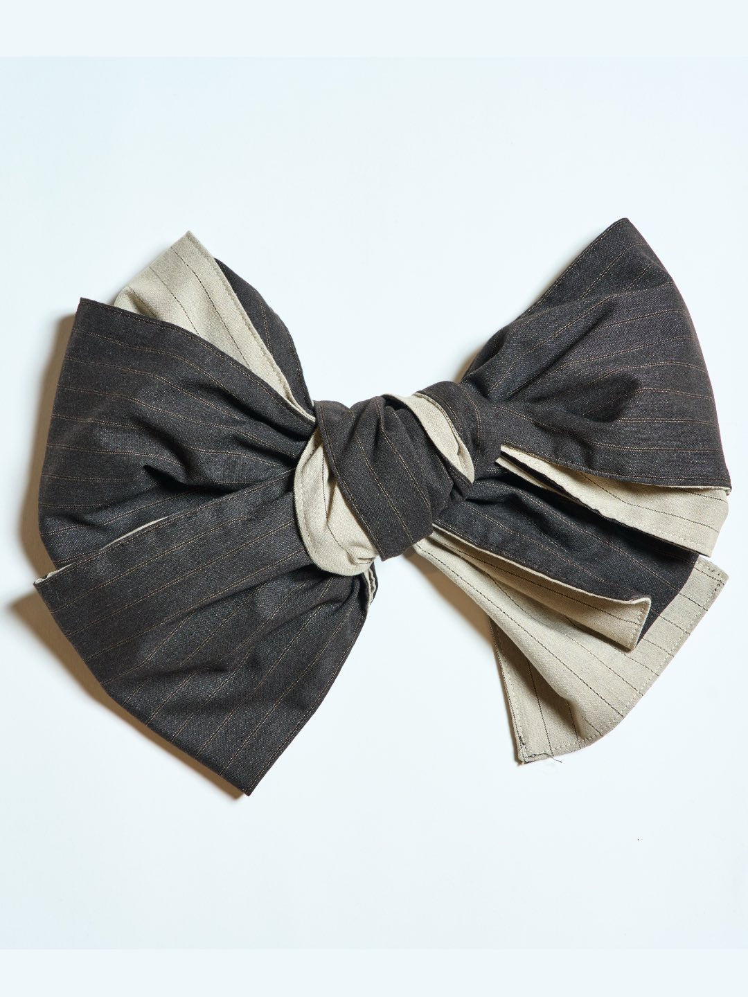 (10/1~start)OBI Reversible Stripe (Charcoal × Greige) -リバーシブルストライプ（チャコール×グレージュ）-