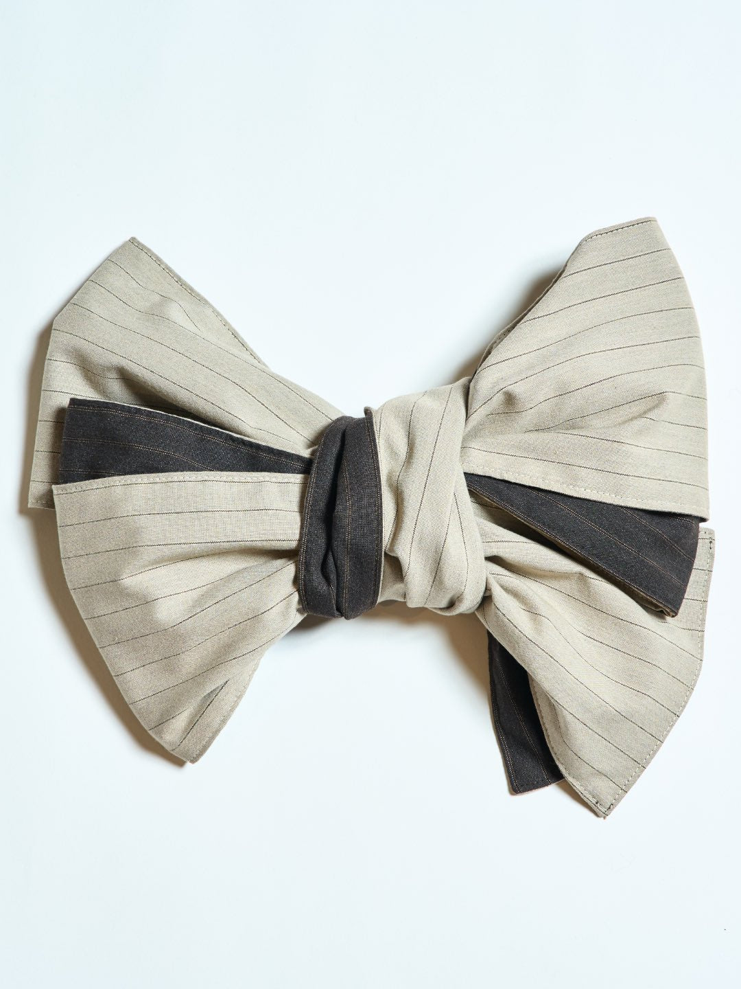 (10/1~start)OBI Reversible Stripe (Charcoal × Greige) -リバーシブルストライプ（チャコール×グレージュ）-