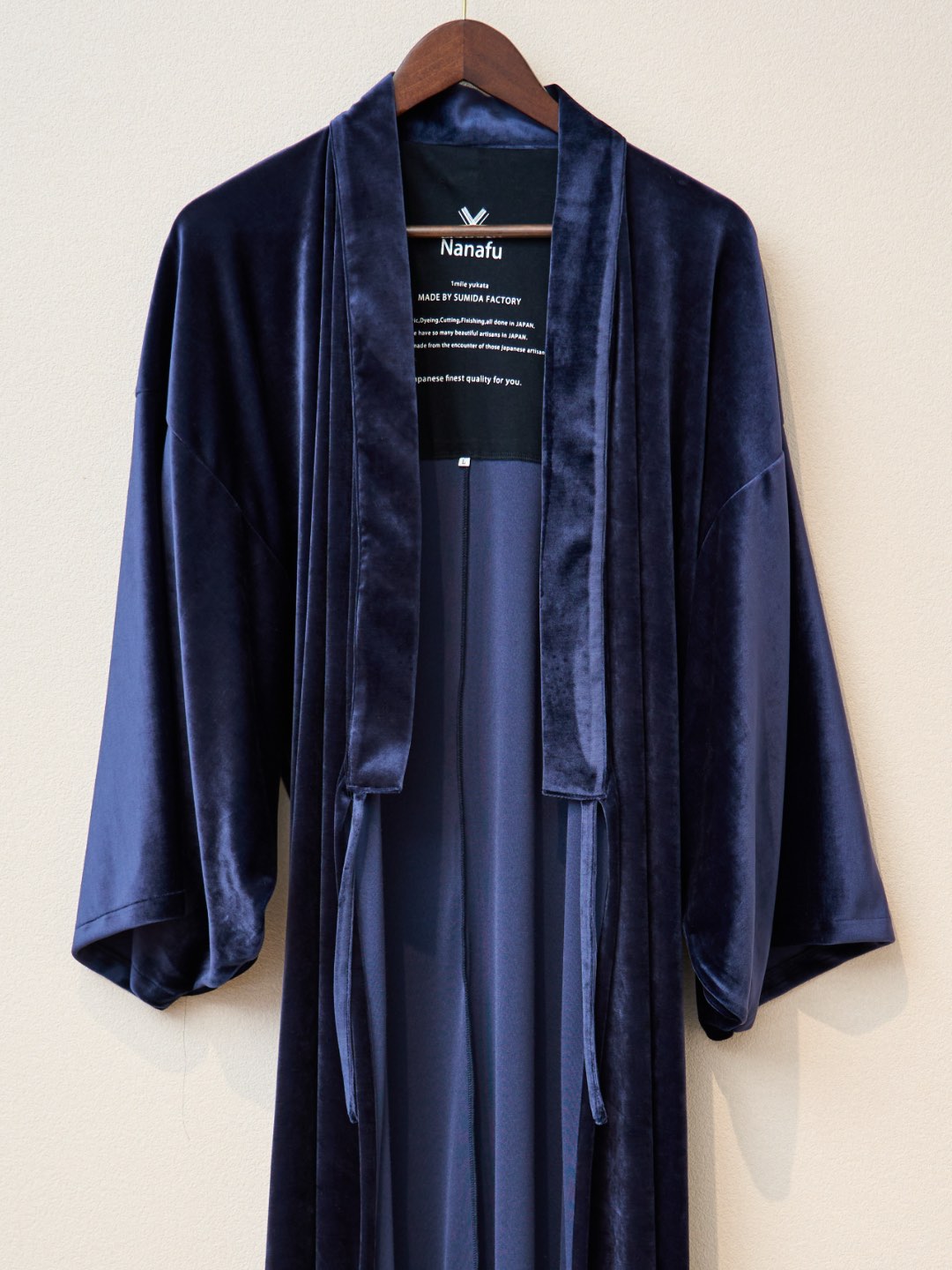 (10/1~start)YUKATA・ロイヤルベロア（ディープネイビー） - Yukata Royal Velor-Deep Navy- Women