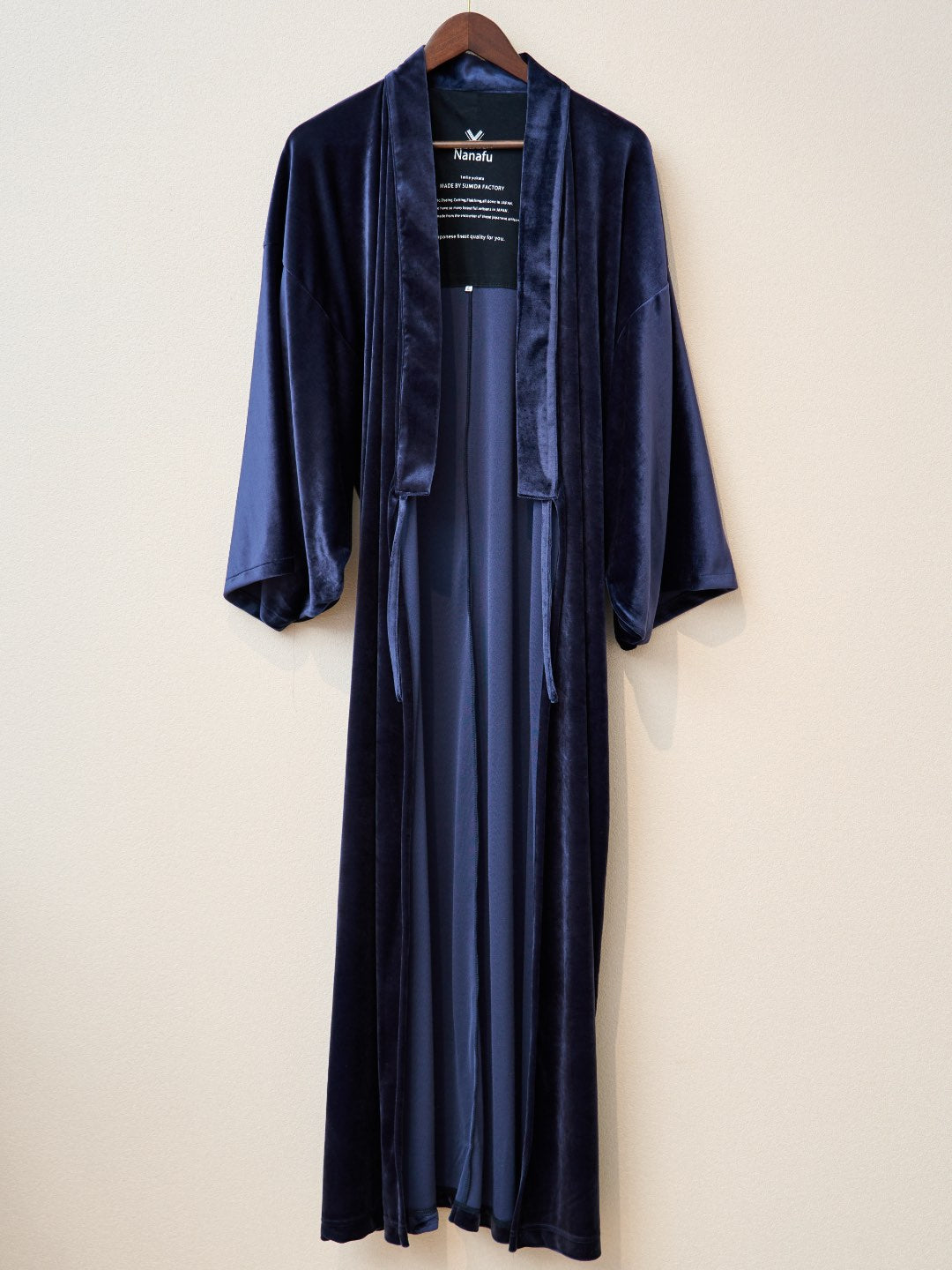 (10/1~start)YUKATA・ロイヤルベロア（ディープネイビー） - Yukata Royal Velor-Deep Navy- Women
