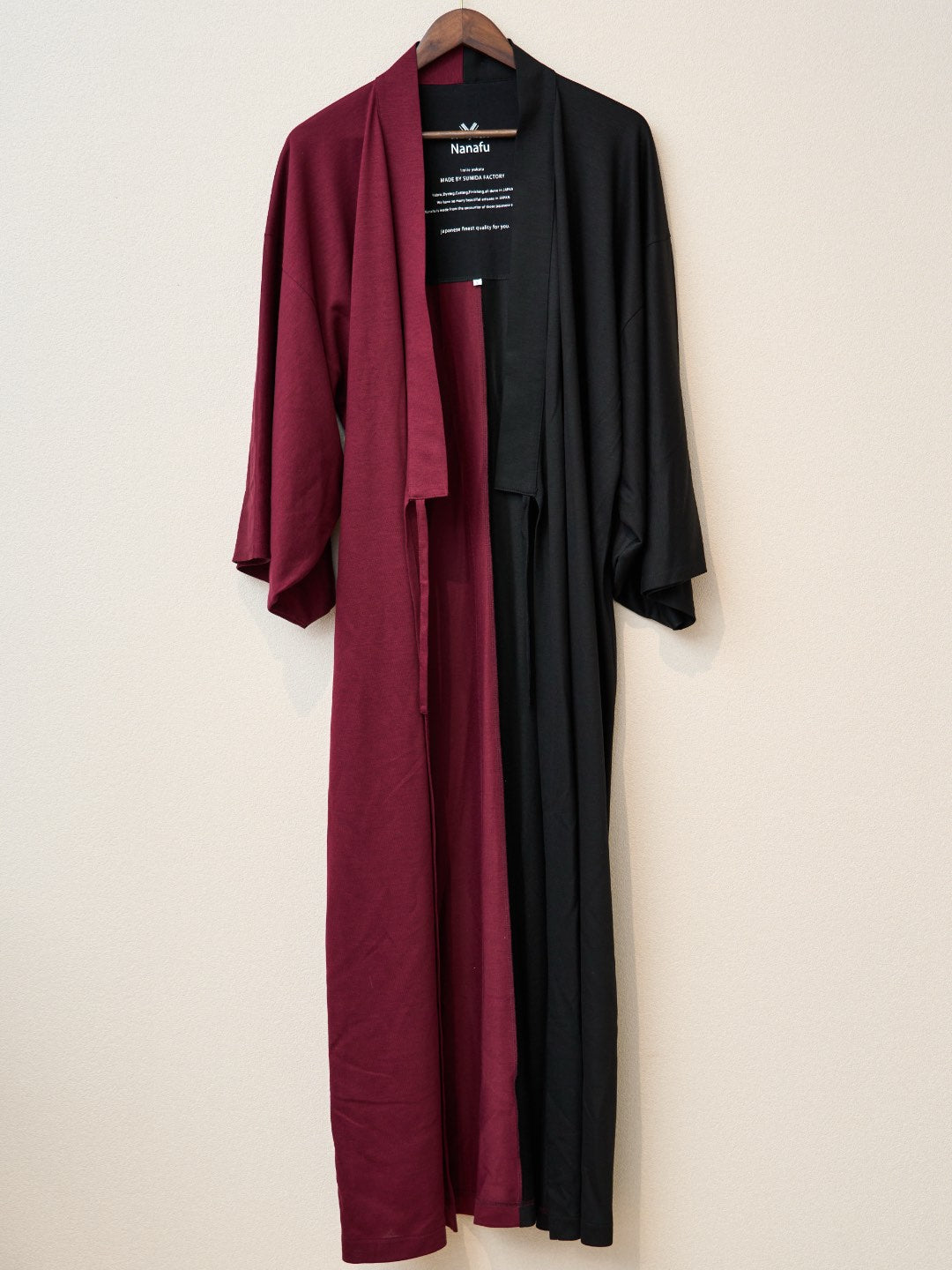 【(10/1~start)受注販売】YUKATA Premium Bicolor (Burgundy × Black) Women