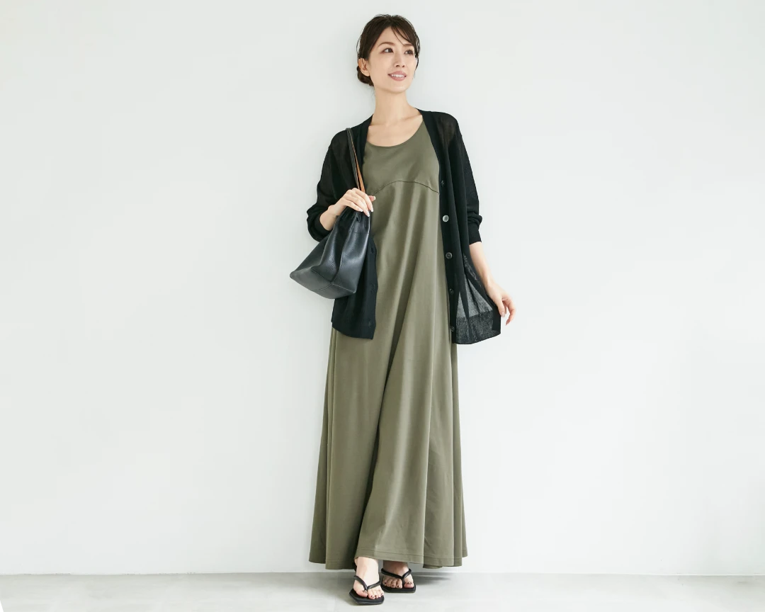 Traditional Weatherwear マキシワンピース オリーブ Traditional Weatherwear マキシワンピース オリーブ