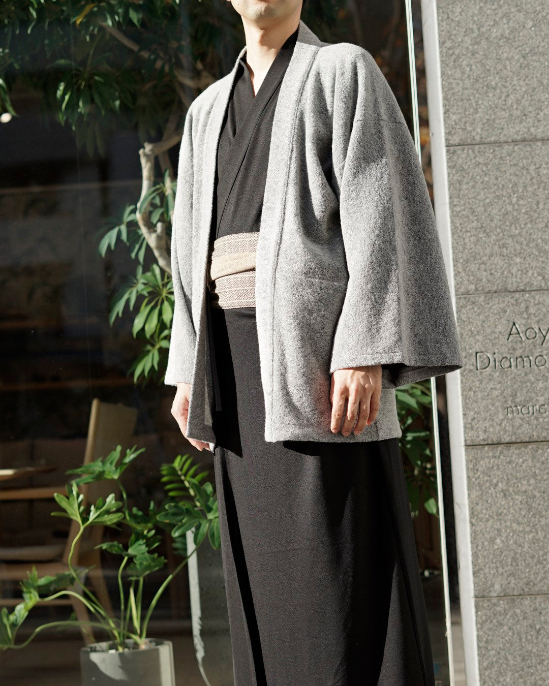 HAORI カーディガン Wool (Grey) KASHIWAコラボカラー