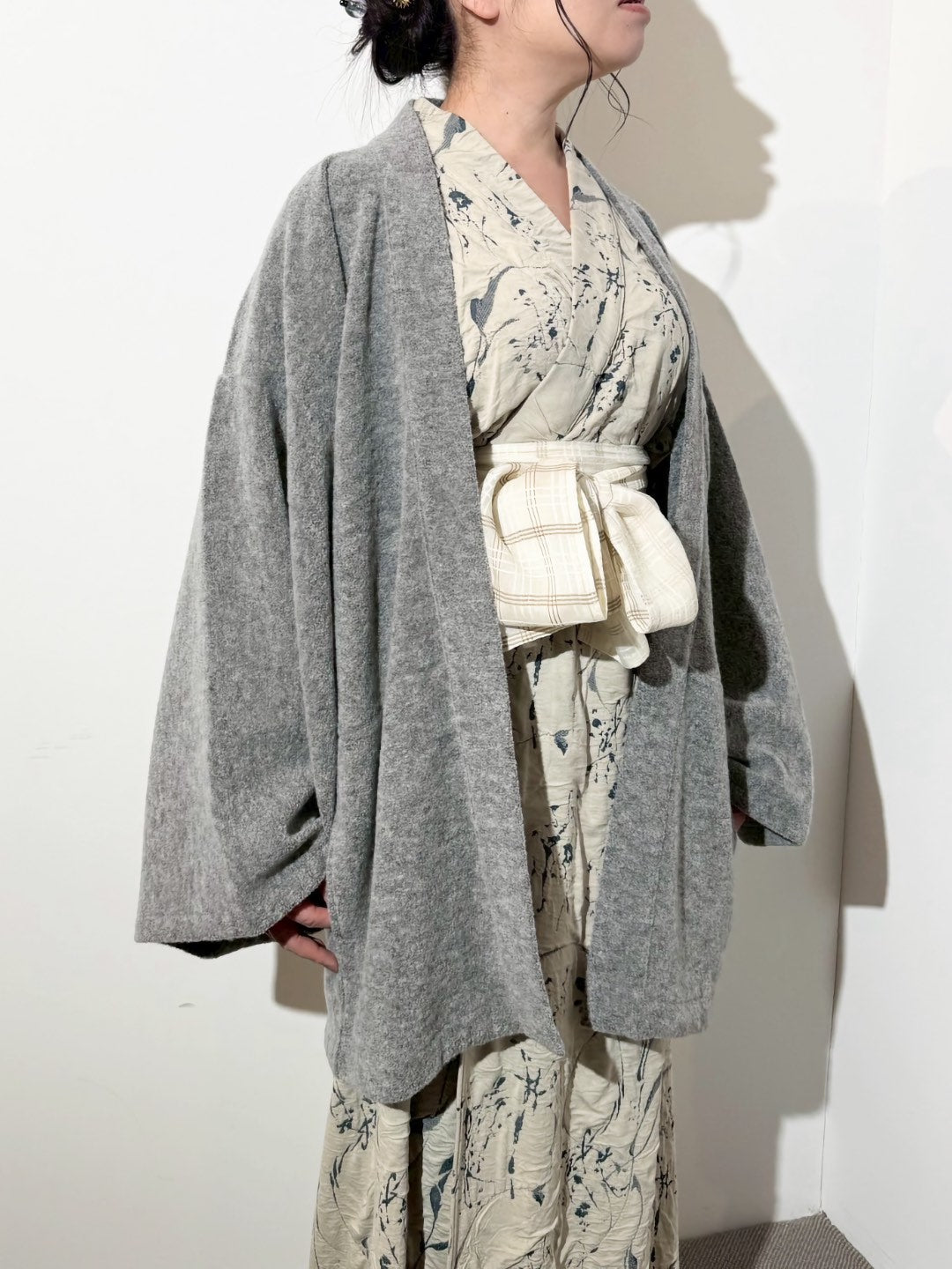 HAORI カーディガン Wool (Grey) KASHIWAコラボカラー