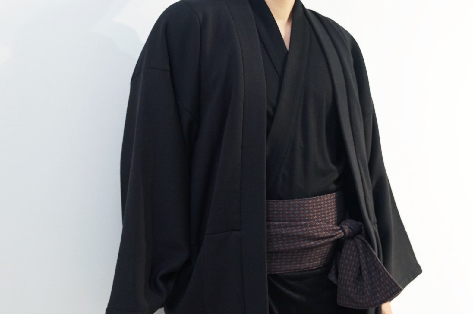 羽織ガウン(ヒート) - ブラック - Haori Gown Heat - Black - Nanafu｜YUKATA Roomwear