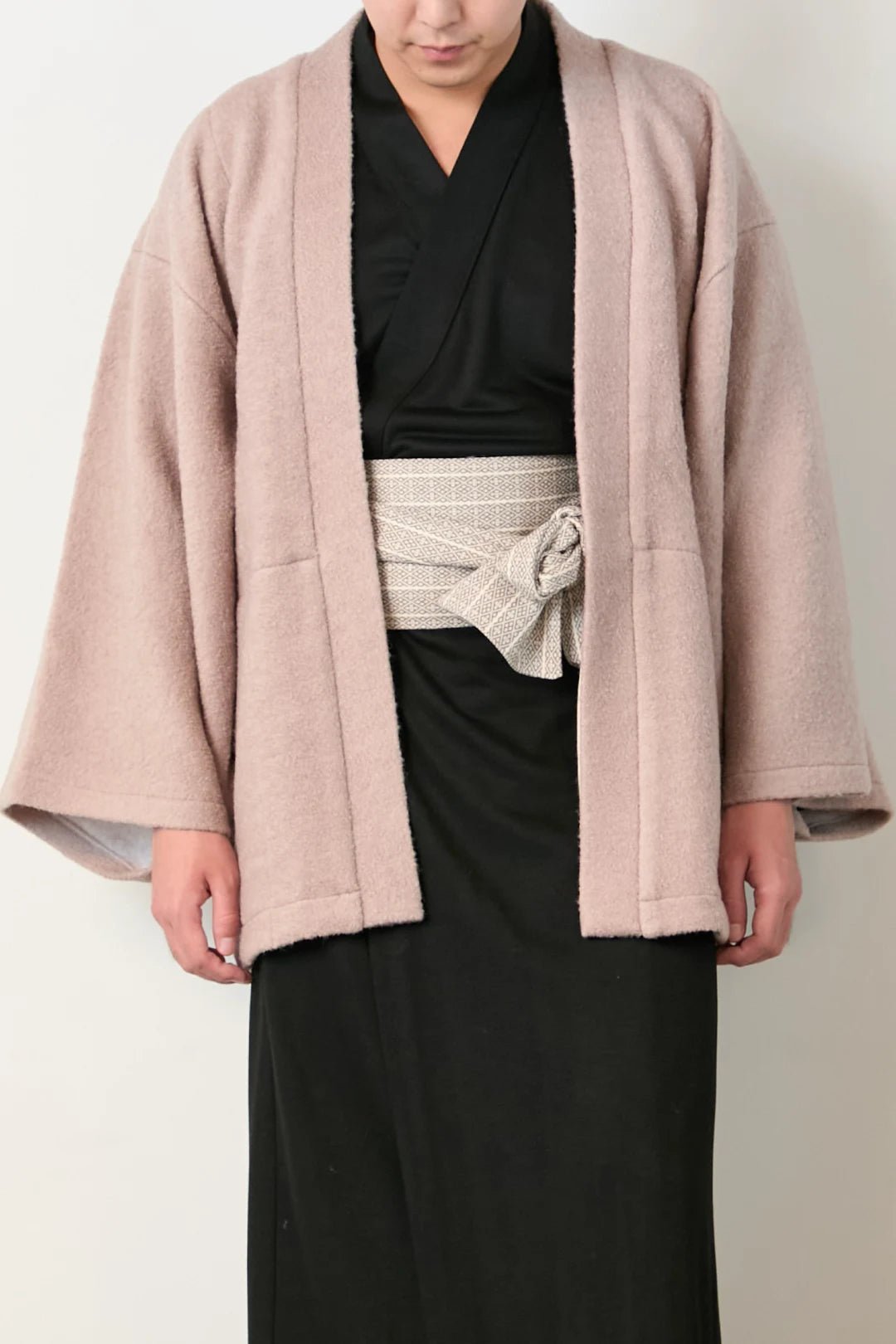 羽織ガウン(尾州ウール) - ブラウン - Haori Gown(Wool) - Brown - Nanafu｜YUKATA Roomwear