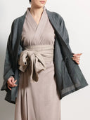 極美品 ポプリ企画 リネン100% ロングガウン 墨黒 日本製 麻 ゆったり HAORI Linen (Charcoal / 墨黒) – Nanafu｜YUKATA