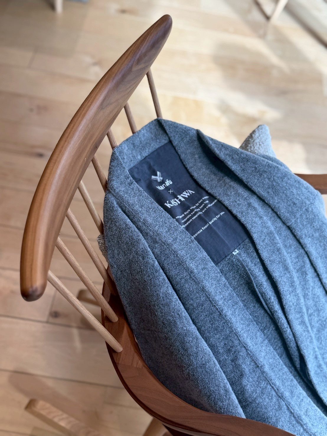 HAORI カーディガン Wool (Grey) KASHIWAコラボカラー - Nanafu｜YUKATA