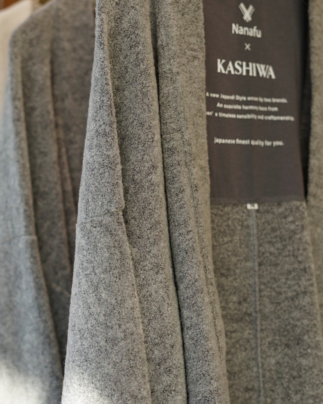 HAORI カーディガン Wool (Grey) KASHIWAコラボカラー - Nanafu｜YUKATA