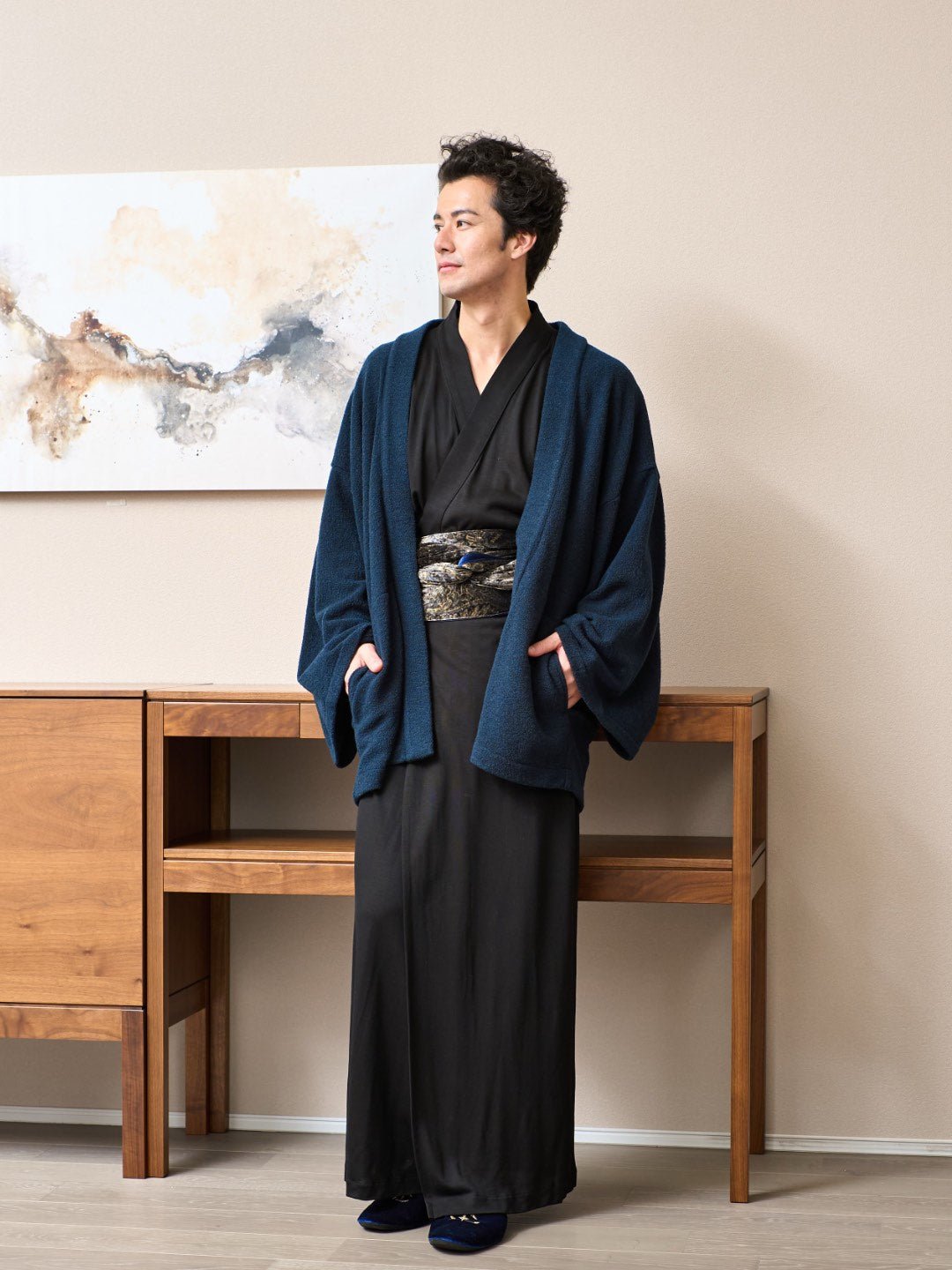 HAORI カーディガン Wool (Grey) KASHIWAコラボカラー - Nanafu｜YUKATA
