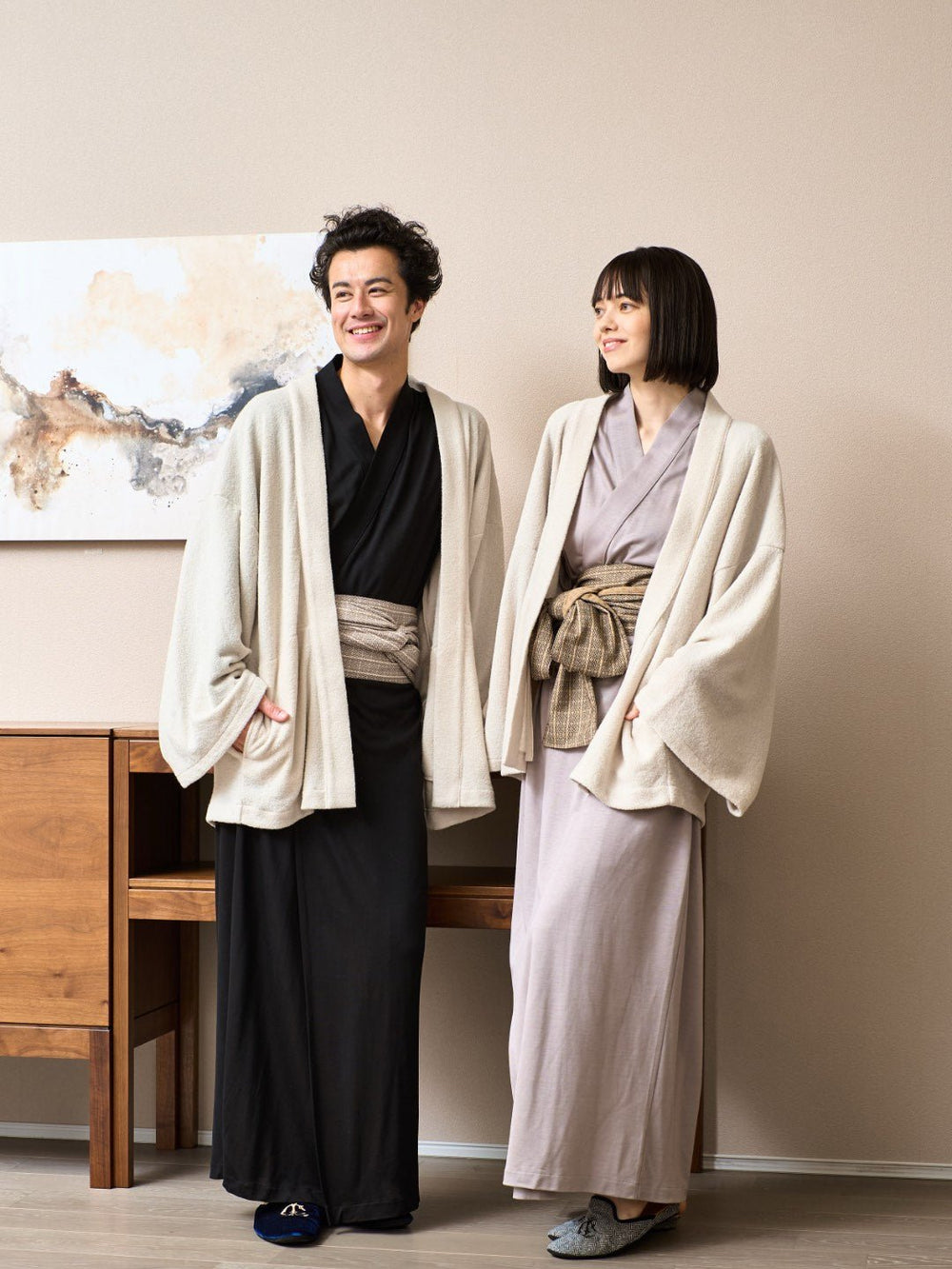 HAORI カーディガン Wool (White) – Nanafu｜YUKATA