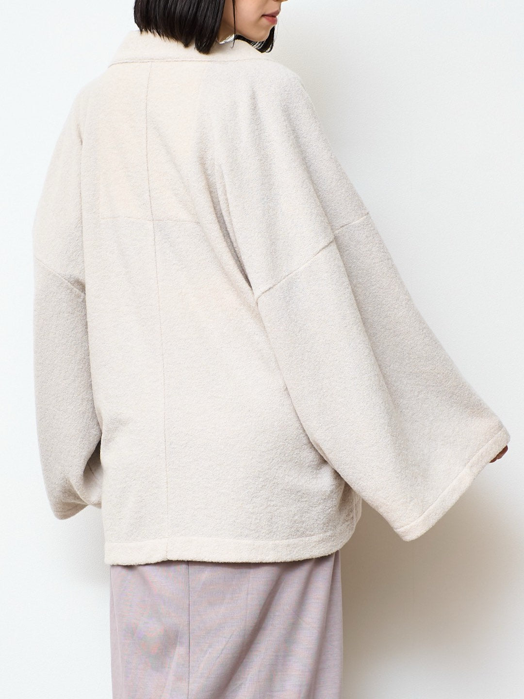 HAORI カーディガン Wool (White) - Nanafu｜YUKATA