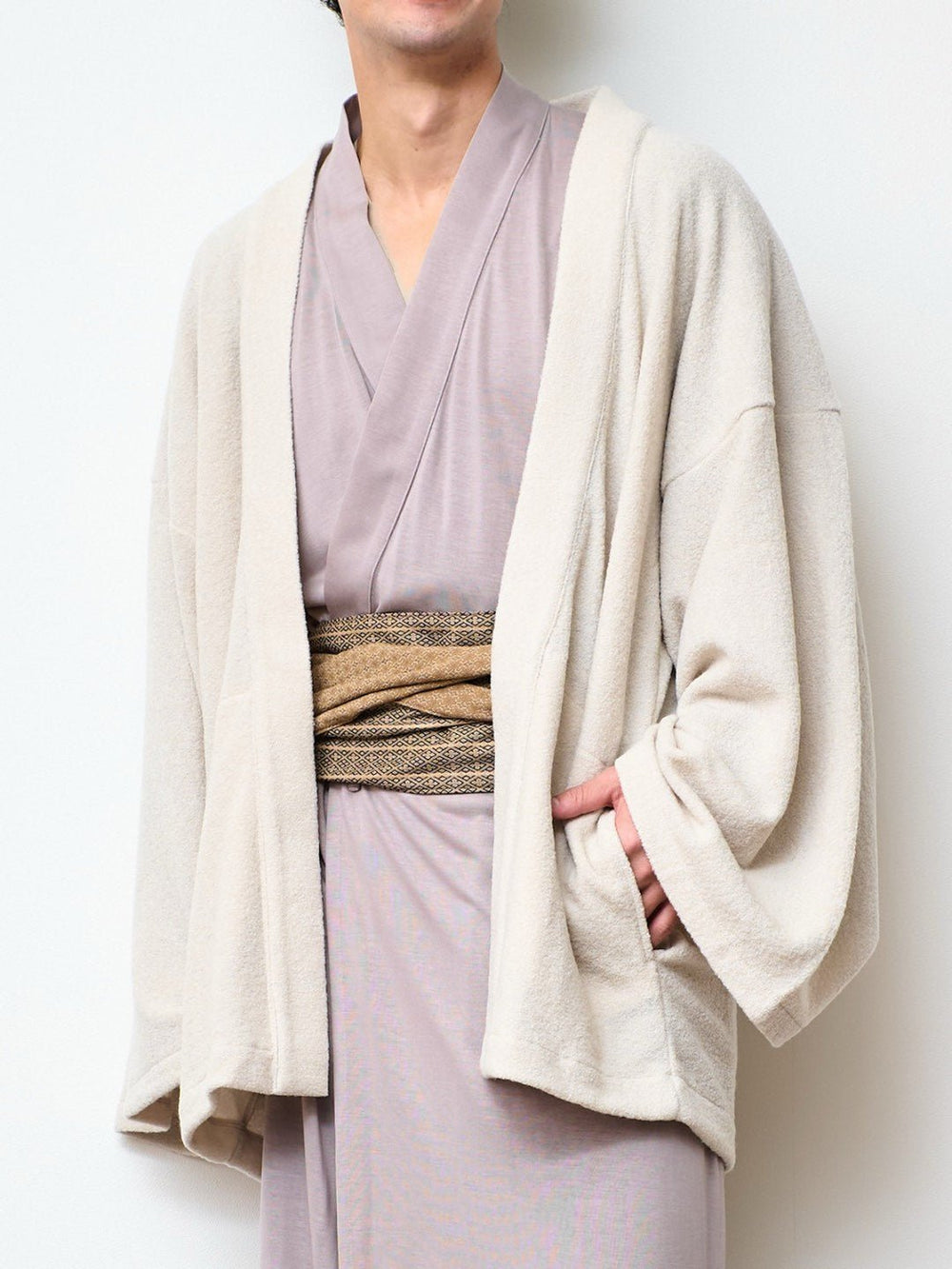 HAORI カーディガン Wool (White) – Nanafu｜YUKATA