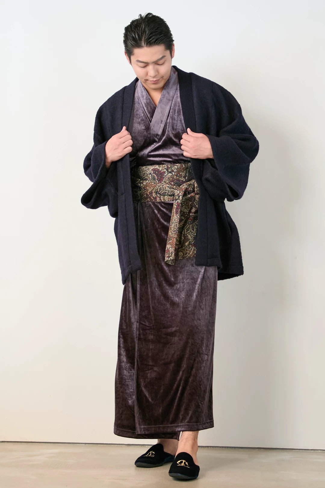 外帯(ゴブラン)−ペイズリー− Obi Belt for Outing (Gobelins) - Paisley - Nanafu｜YUKATA Roomwear