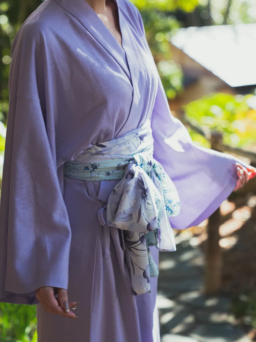 
                  
                    OBI Bicolor (Blue Flower) - Nanafu｜YUKATA
                  
                