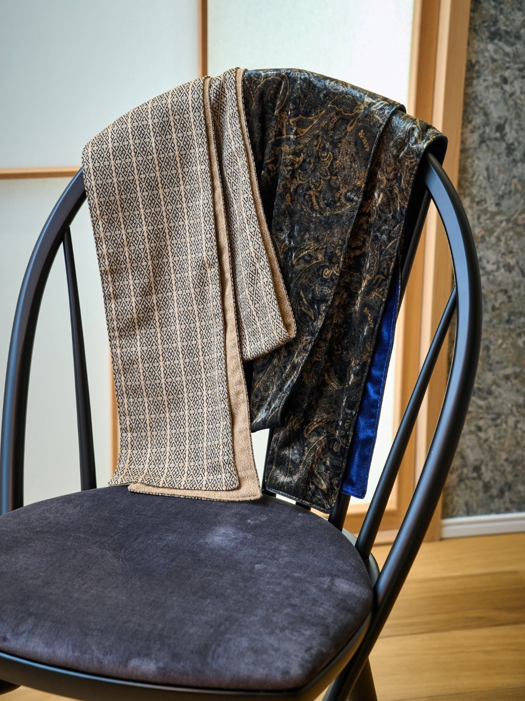 OBI Jacquard (Komon Reversible / 小紋リバーシブル) - Nanafu｜YUKATA