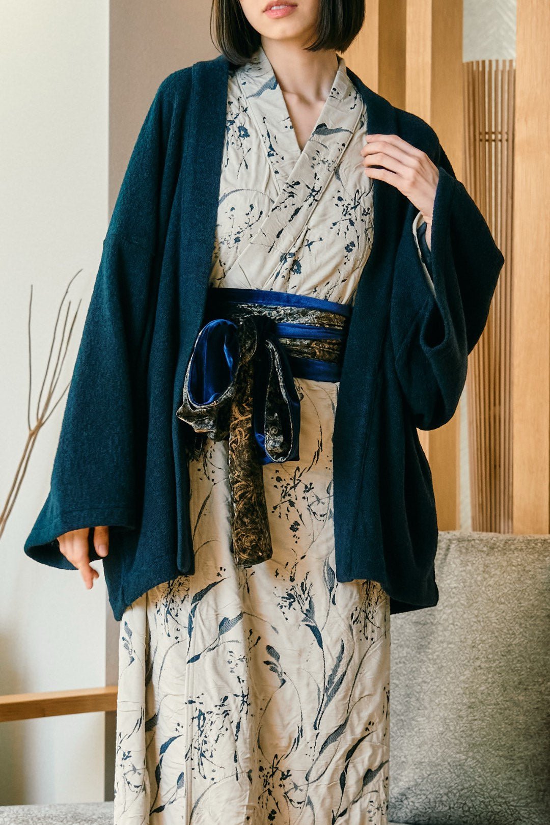 OBI Reversible (Velor Paisley /ベロア ペイズリー ) - Nanafu｜YUKATA