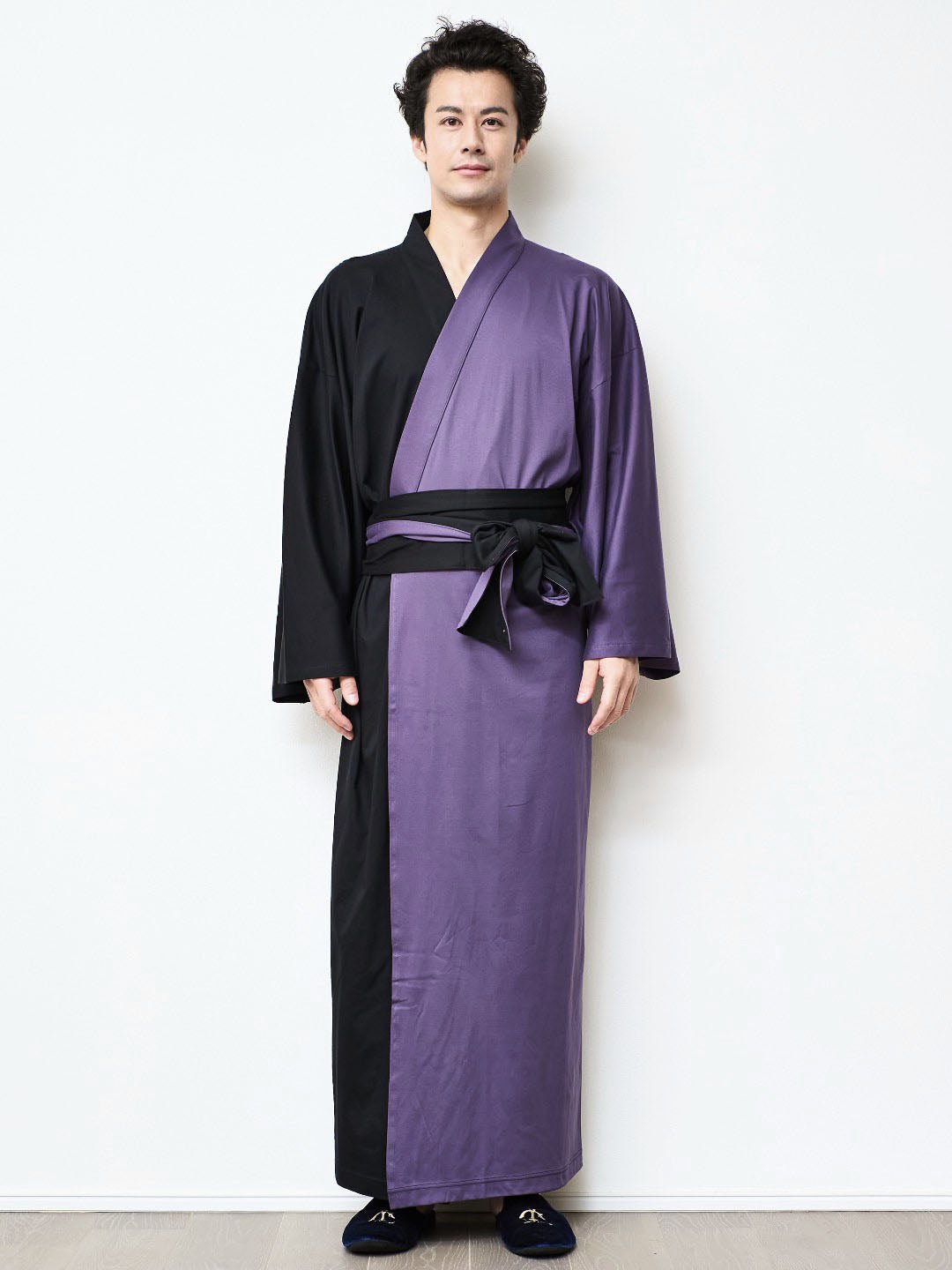 YUKATA Bicolor (Black × 紫)Men - Nanafu｜YUKATA