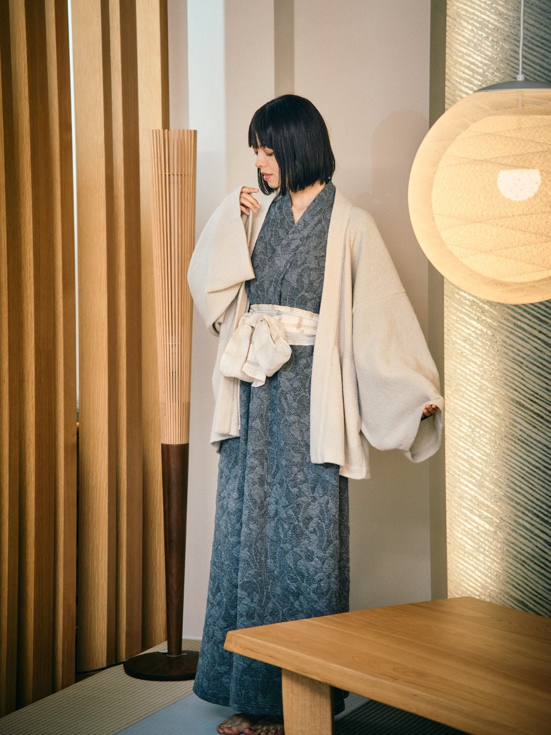 YUKATA 刺子ジャガード (GLEY) WOMAN - Nanafu｜YUKATA