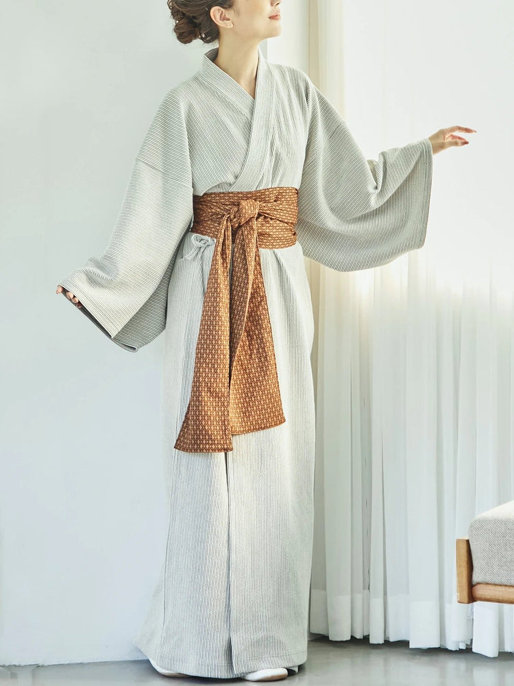 季節・10着限定】浴衣ローブ -ストライプ- Yukata Robe -Stripe