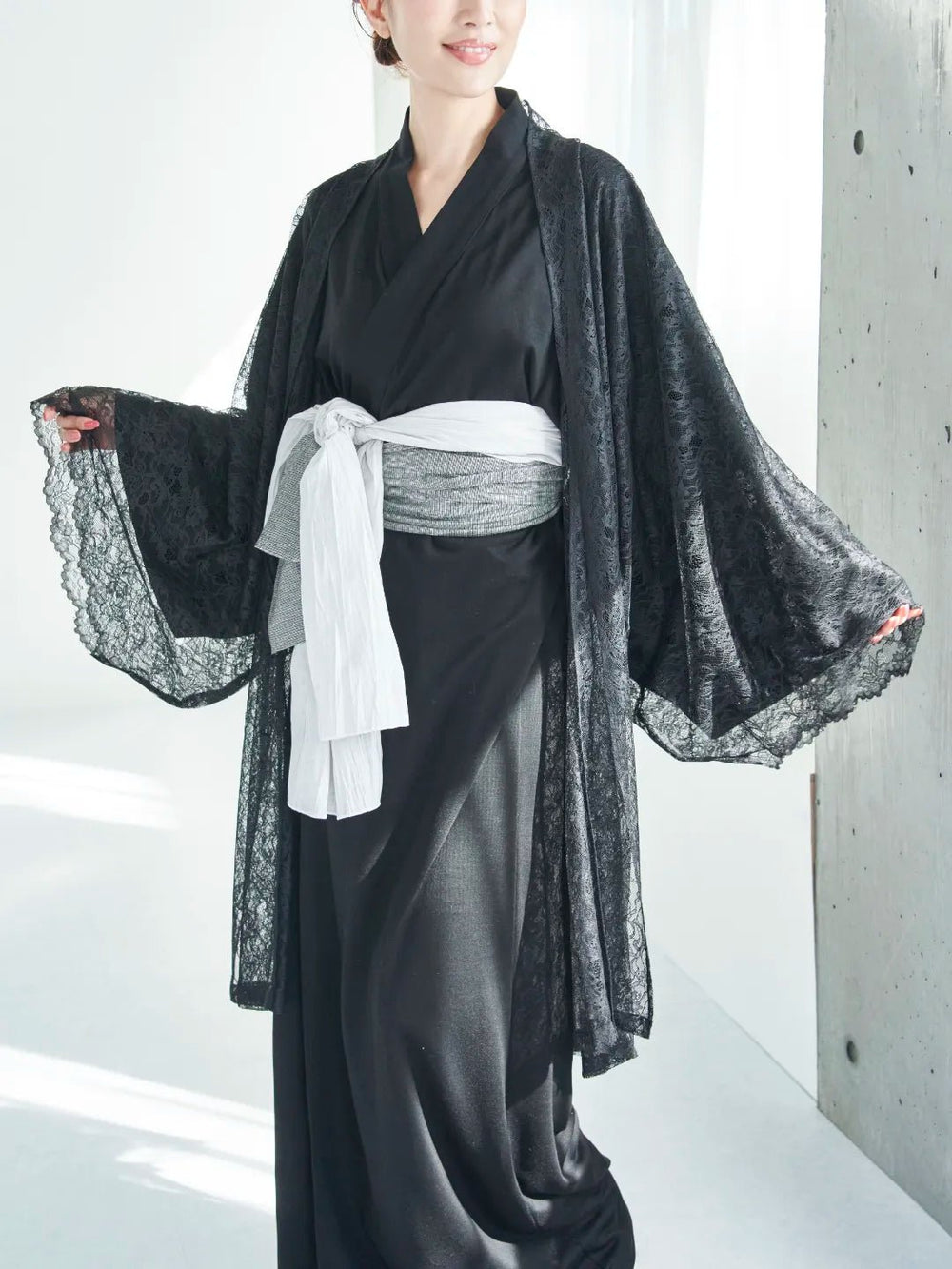 HAORI Lace (Black) – Nanafu｜YUKATA