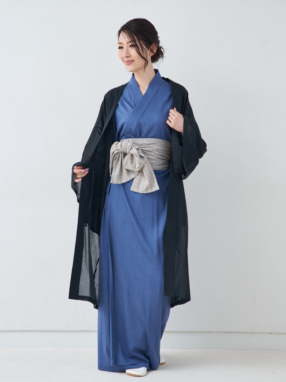 ルームウェア・パジャマ nanafu premium yukata blue Yukata Roomwear Premium-Blue – Nanafu｜YUKATA