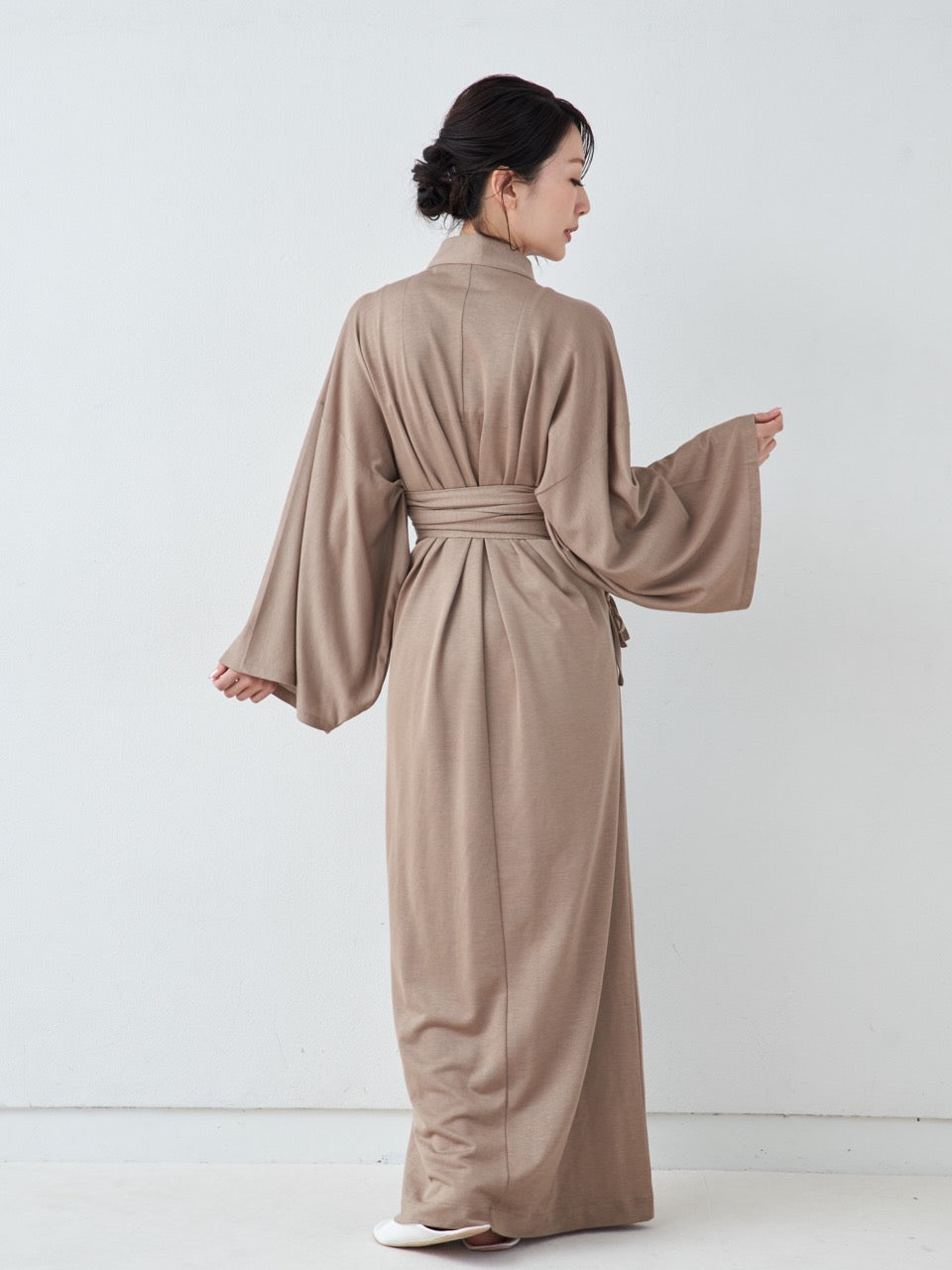 浴衣ルームウェア・プレミアム-キャメル- Yukata Roomwear Premium-Camel-