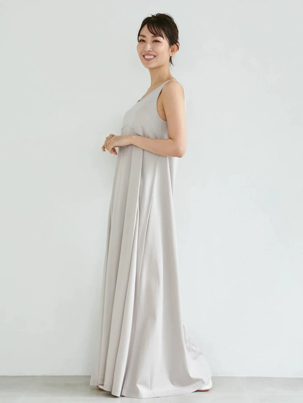 Aライン マキシワンピース (Navy) – Nanafu｜YUKATA