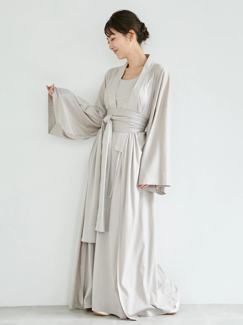 インナーワンピース-ライトグレー- Inner Dress-Grey- - Nanafu｜YUKATA Roomwear