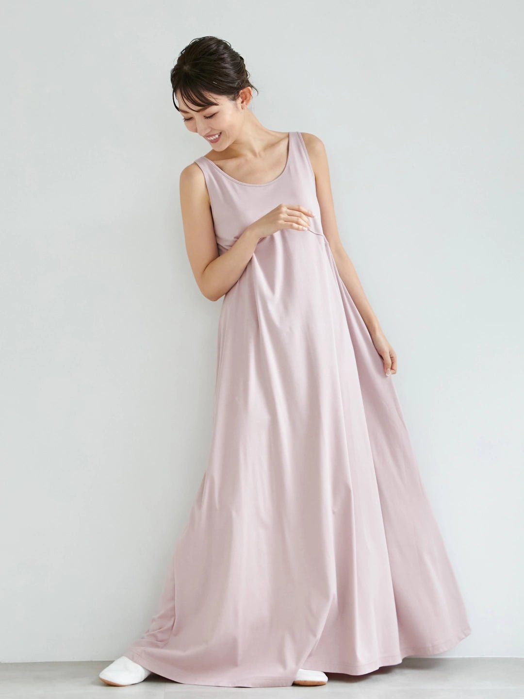 インナーワンピース-ミスティーピンク- Inner Dress-Misty pink- - Nanafu｜YUKATA Roomwear