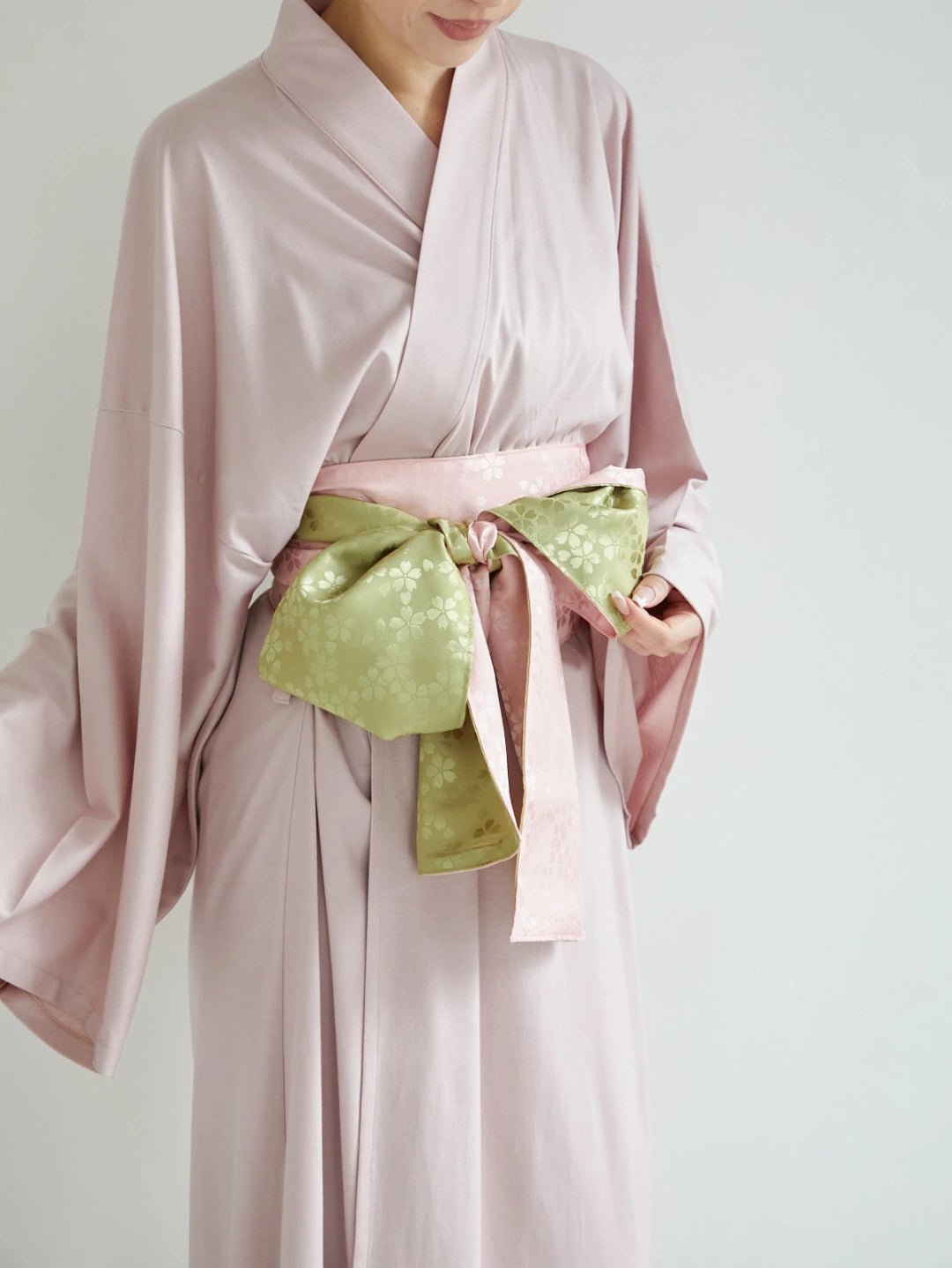 外帯− 桜餅 − Obi Belt for Outing (Sakura Rice Cake) - Nanafu｜YUKATA Roomwear