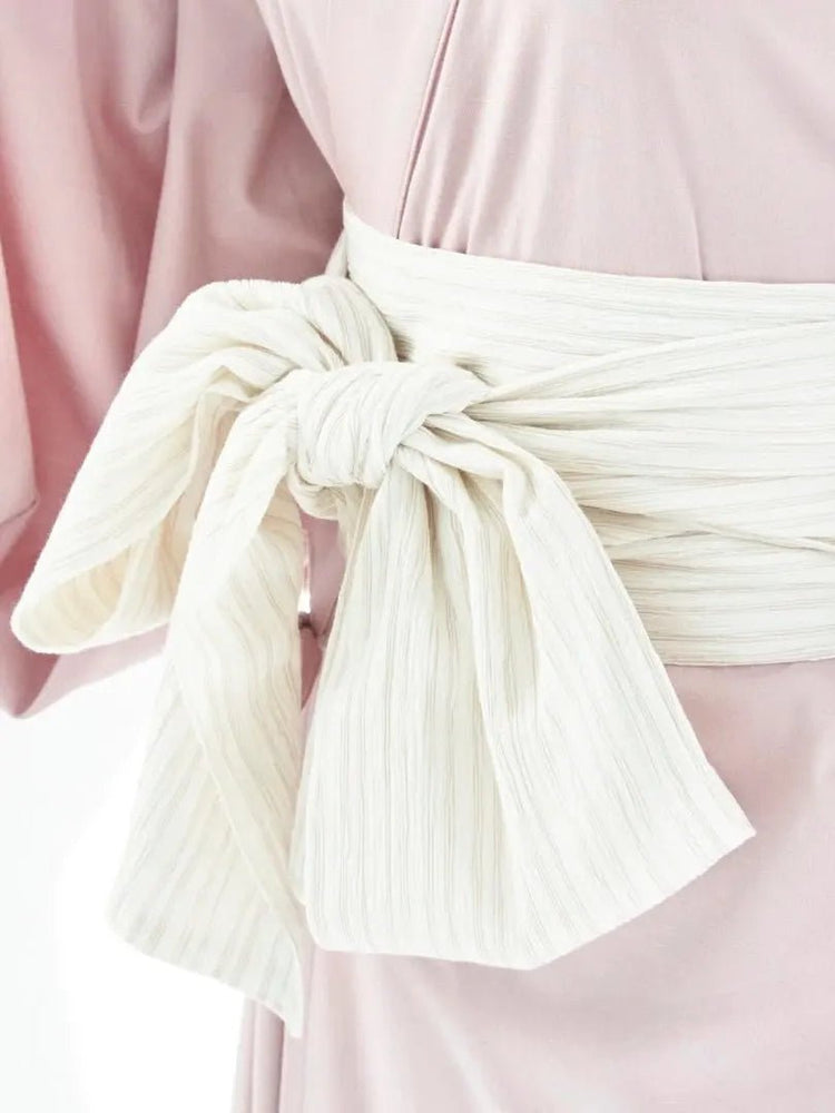 
                  
                    外帯・楊柳（ヨウリュウ）-ホワイト- Obi Belt for Outing Willow -White- - Nanafu｜YUKATA Roomwear
                  
                