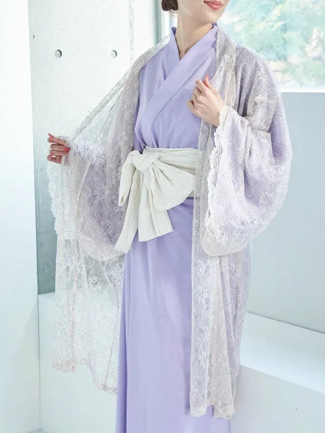 
                  
                    外帯・楊柳（ヨウリュウ）-ホワイト- Obi Belt for Outing Willow -White- - Nanafu｜YUKATA Roomwear
                  
                