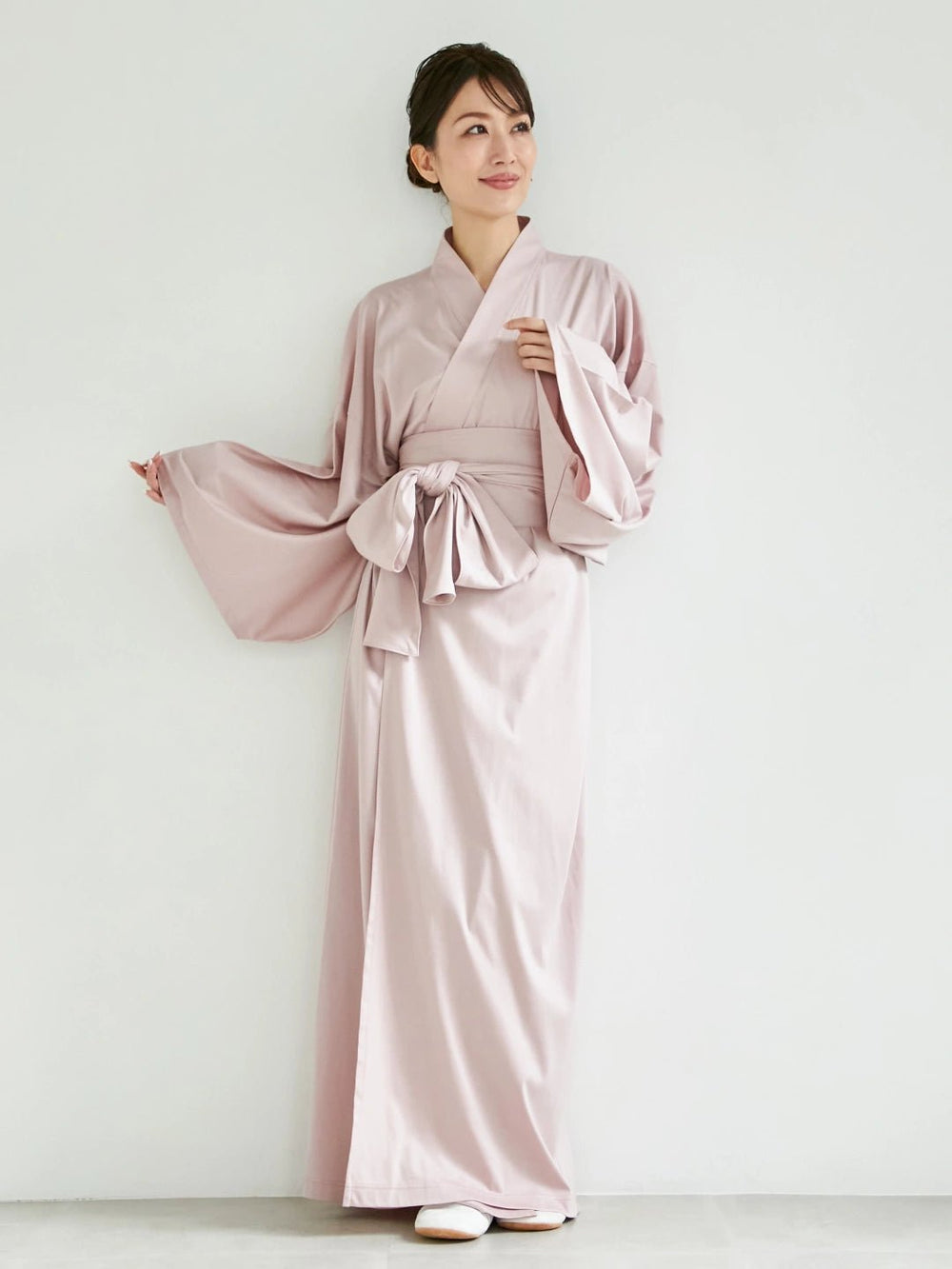 浴衣ルームウェア・ナチュラル -ミスティピンク- Yukata Roomwear-Misty pink- - Nanafu｜YUKATA Roomwear