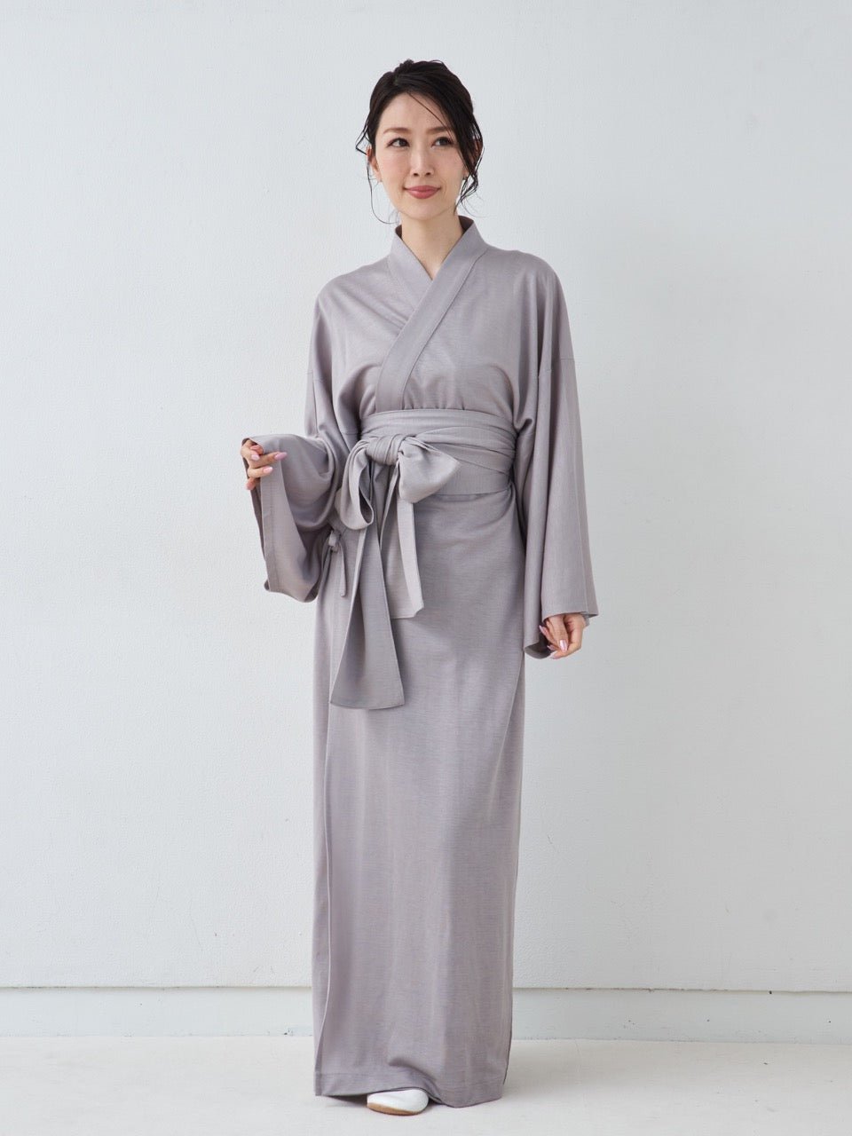 浴衣ルームウェア・プレミアム-グレー- Yukata Roomwear Premium-Grey-