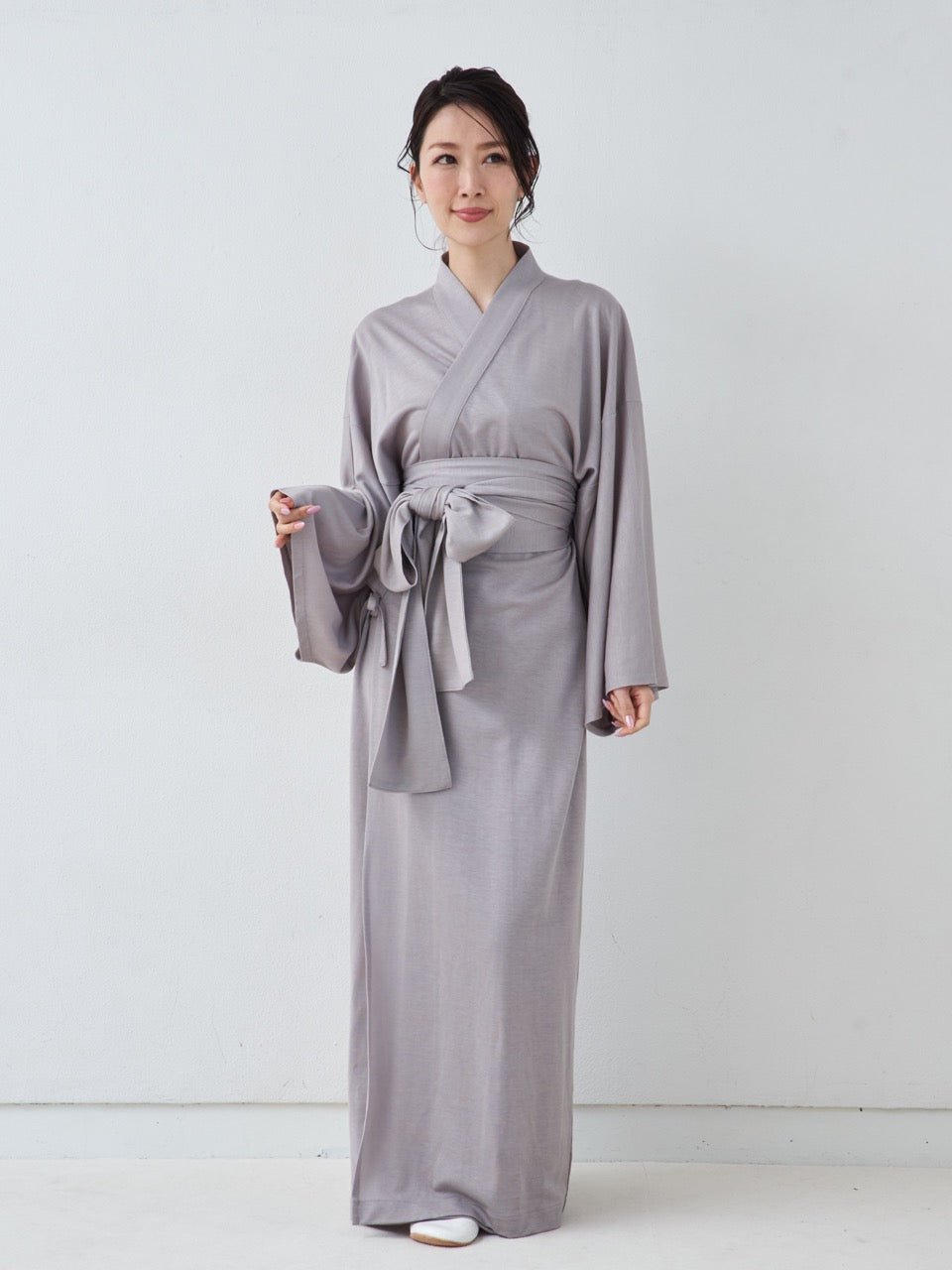 浴衣ルームウェア・プレミアム-グレー- Yukata Roomwear Premium-Grey- - Nanafu｜YUKATA Roomwear