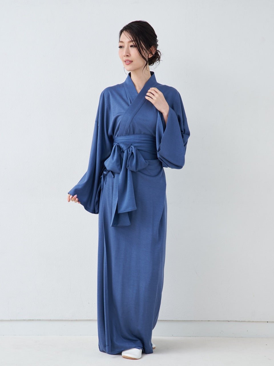 浴衣ルームウェア・プレミアム-グレー- Yukata Roomwear Premium-Grey- - Nanafu｜YUKATA Roomwear